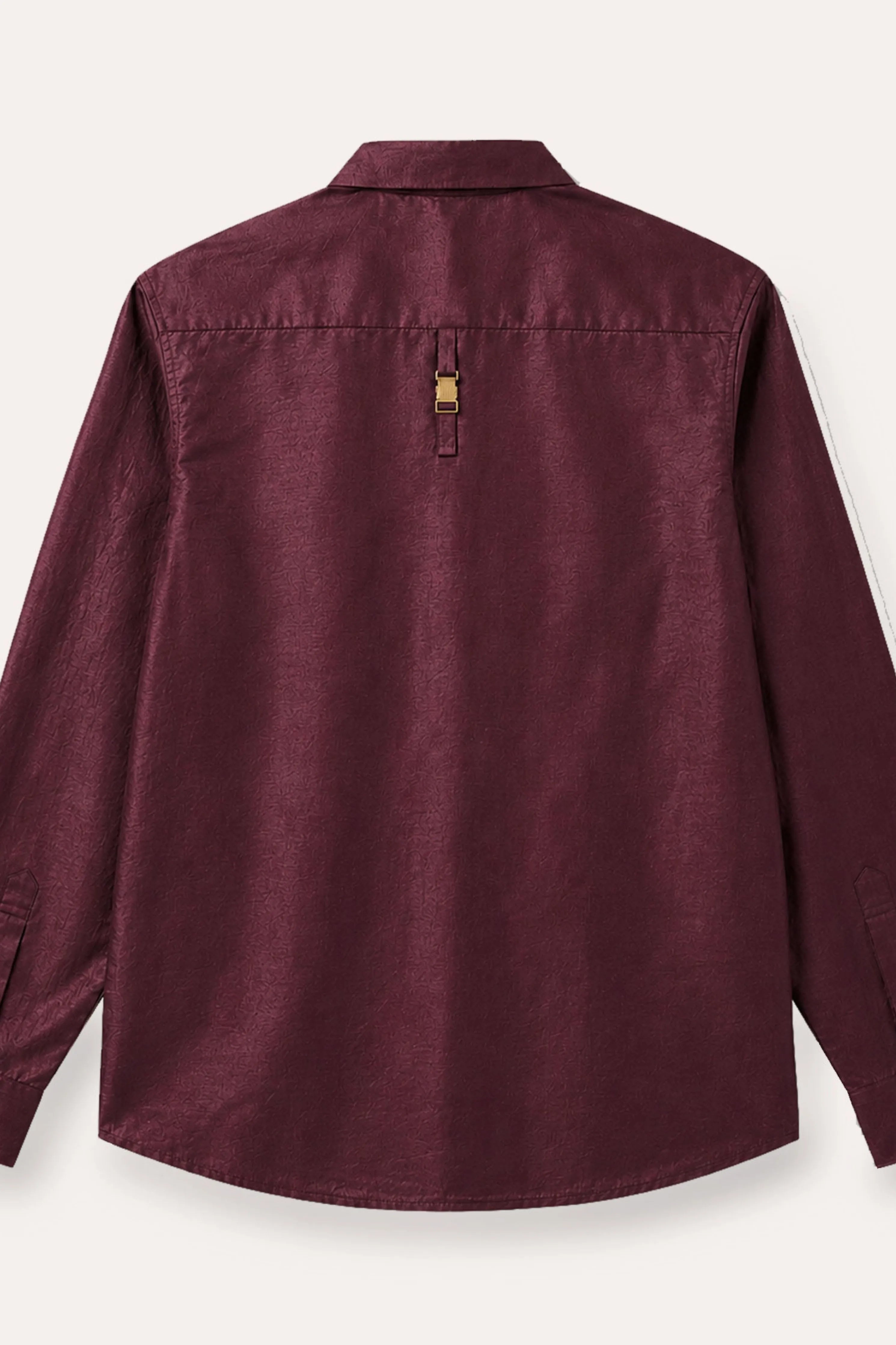 Wine Tailored Silk Khadi Shirt