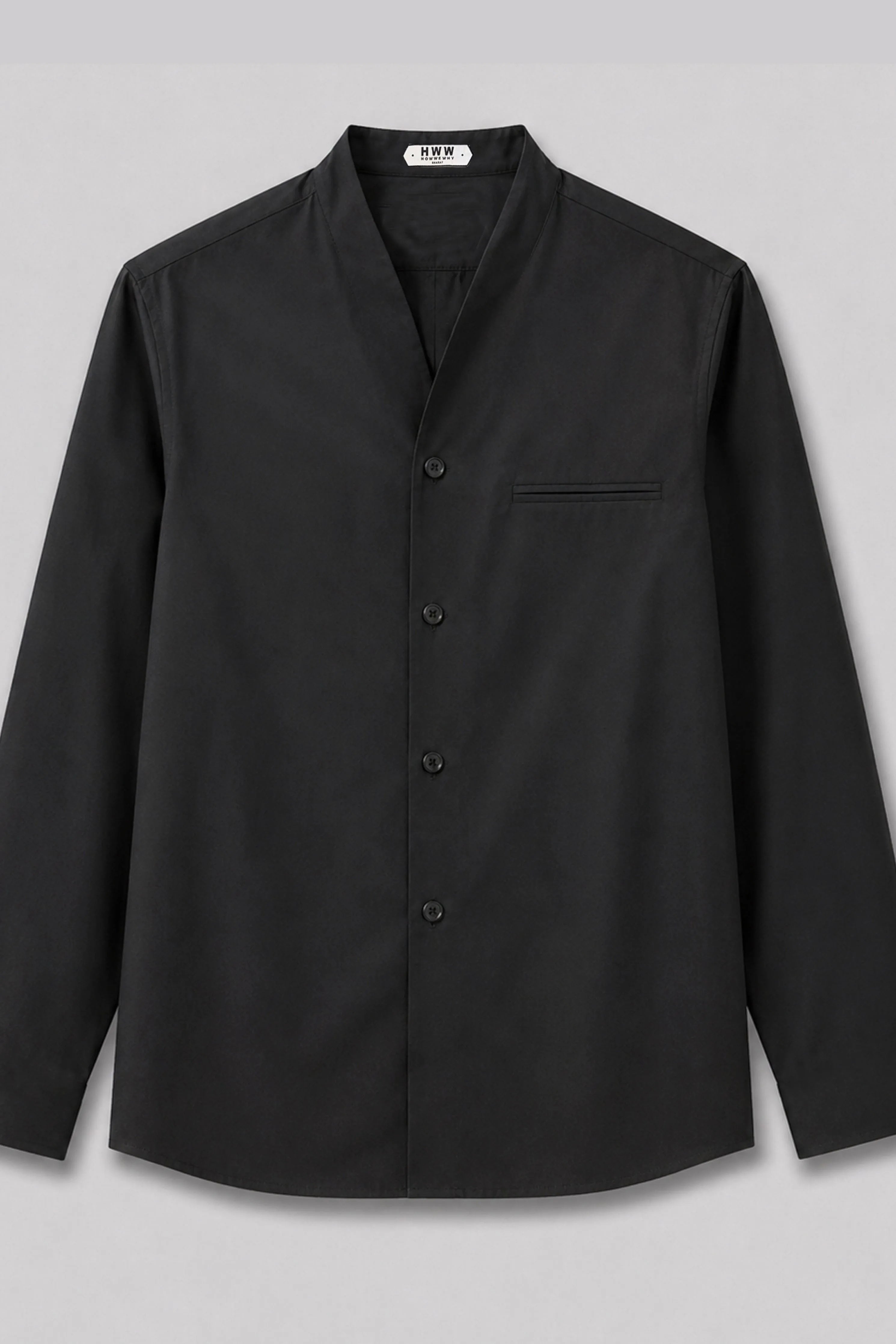 Shawl Collar Tailored Fit Shirt