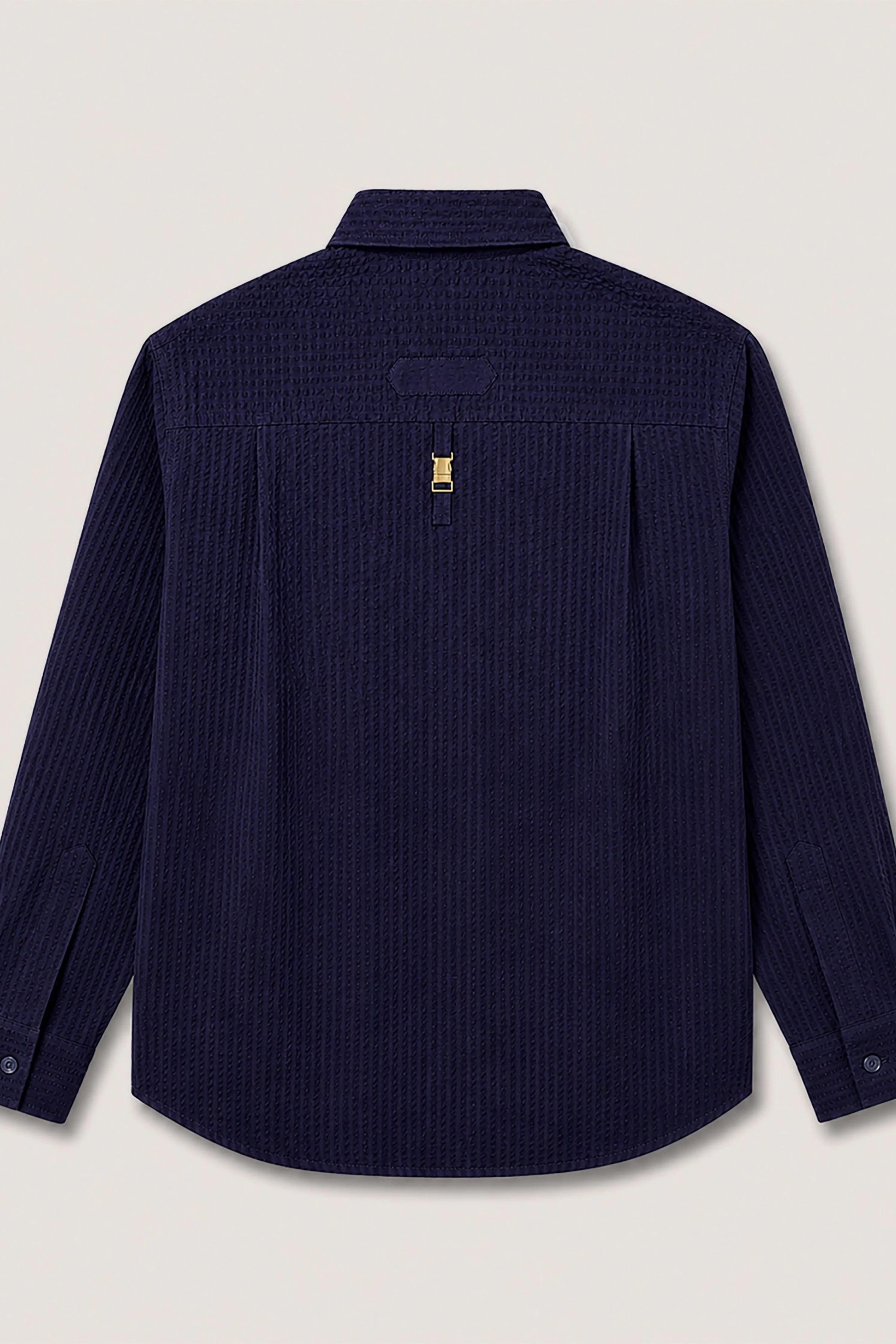 Classic Seersucker Shirt With Back Detail