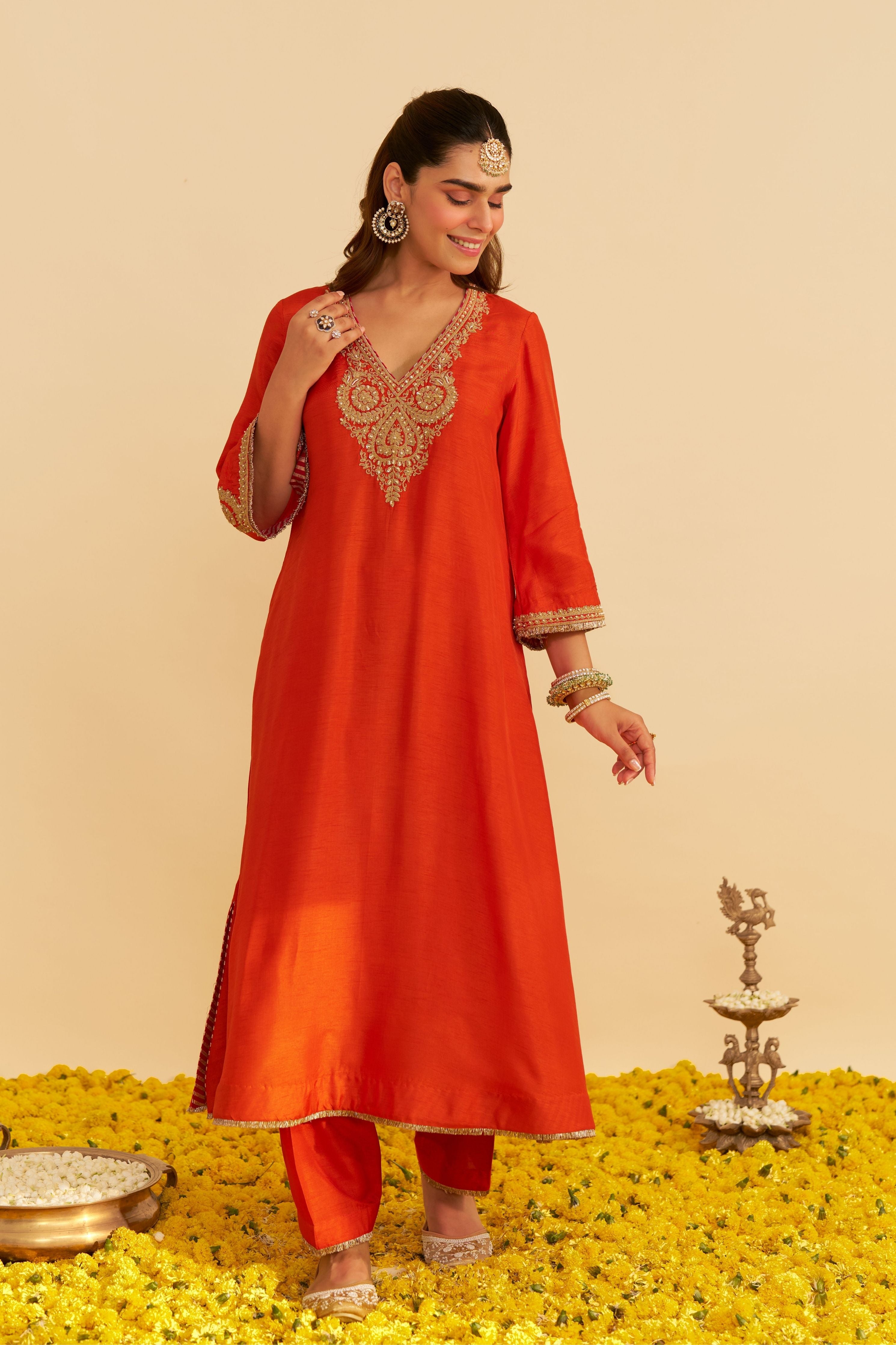 Haayat Long Kaftan With Salwar And Dupatta