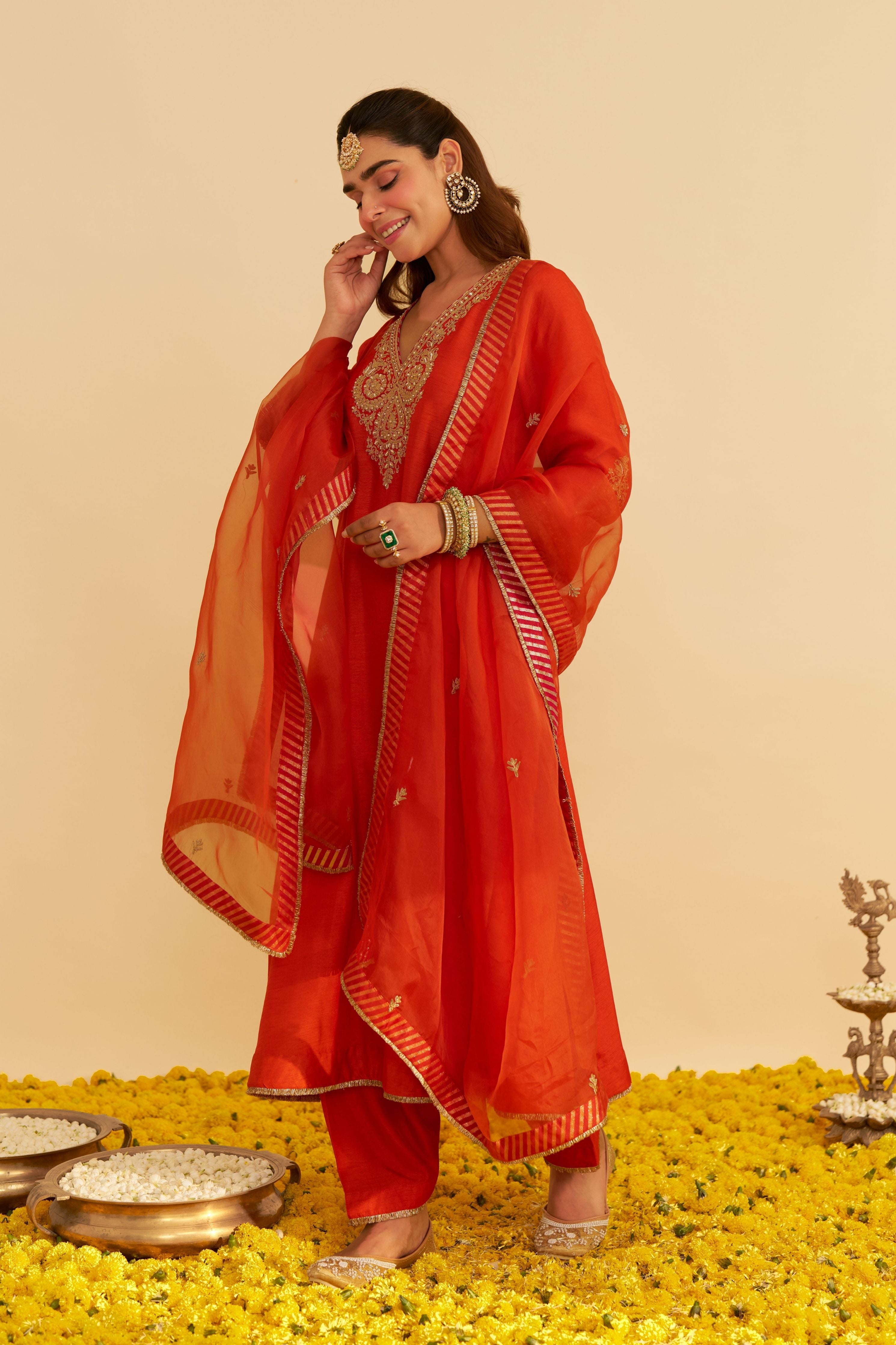 Haayat Long Kaftan With Salwar And Dupatta