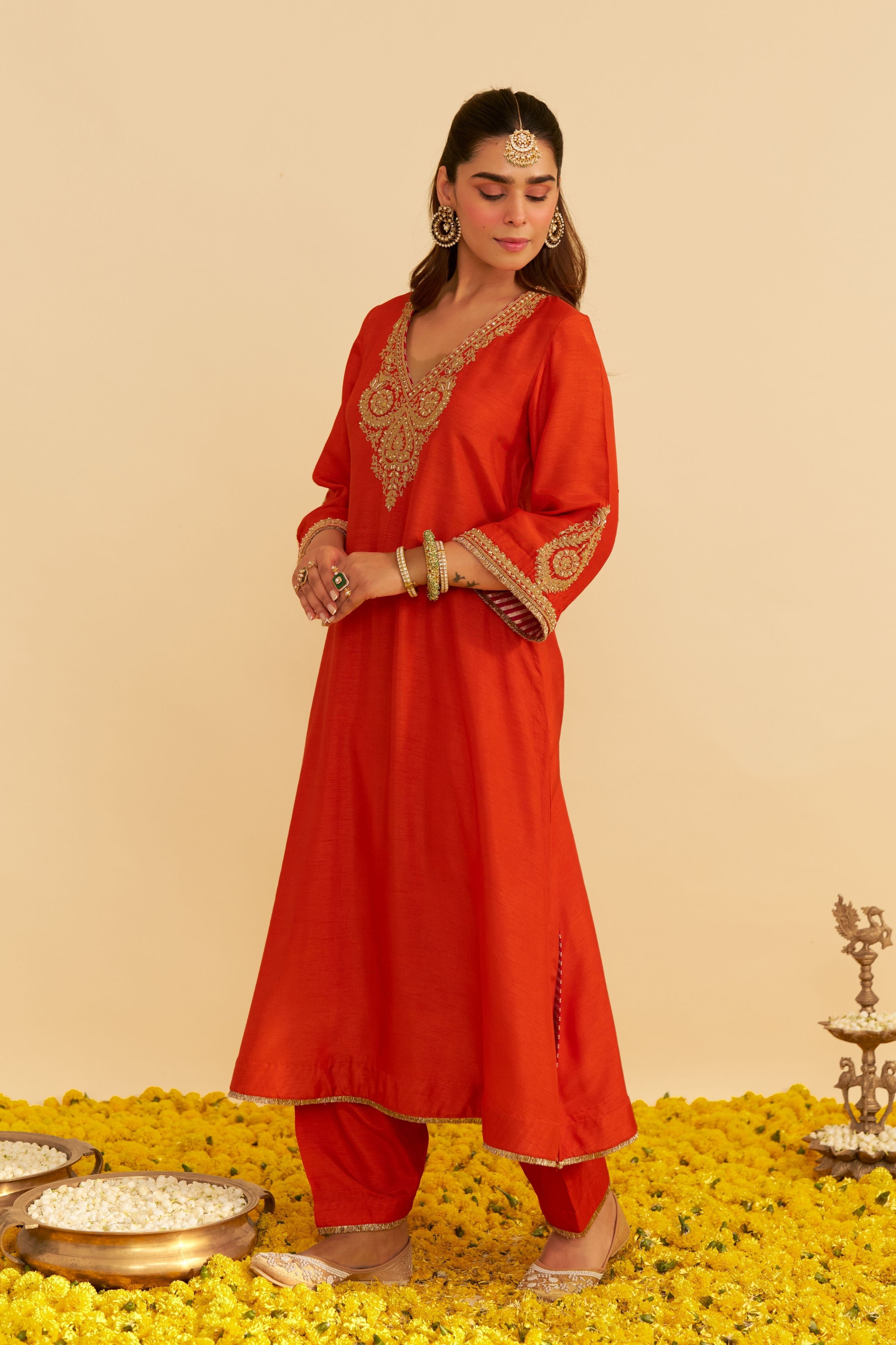 Haayat Long Kaftan With Salwar And Dupatta