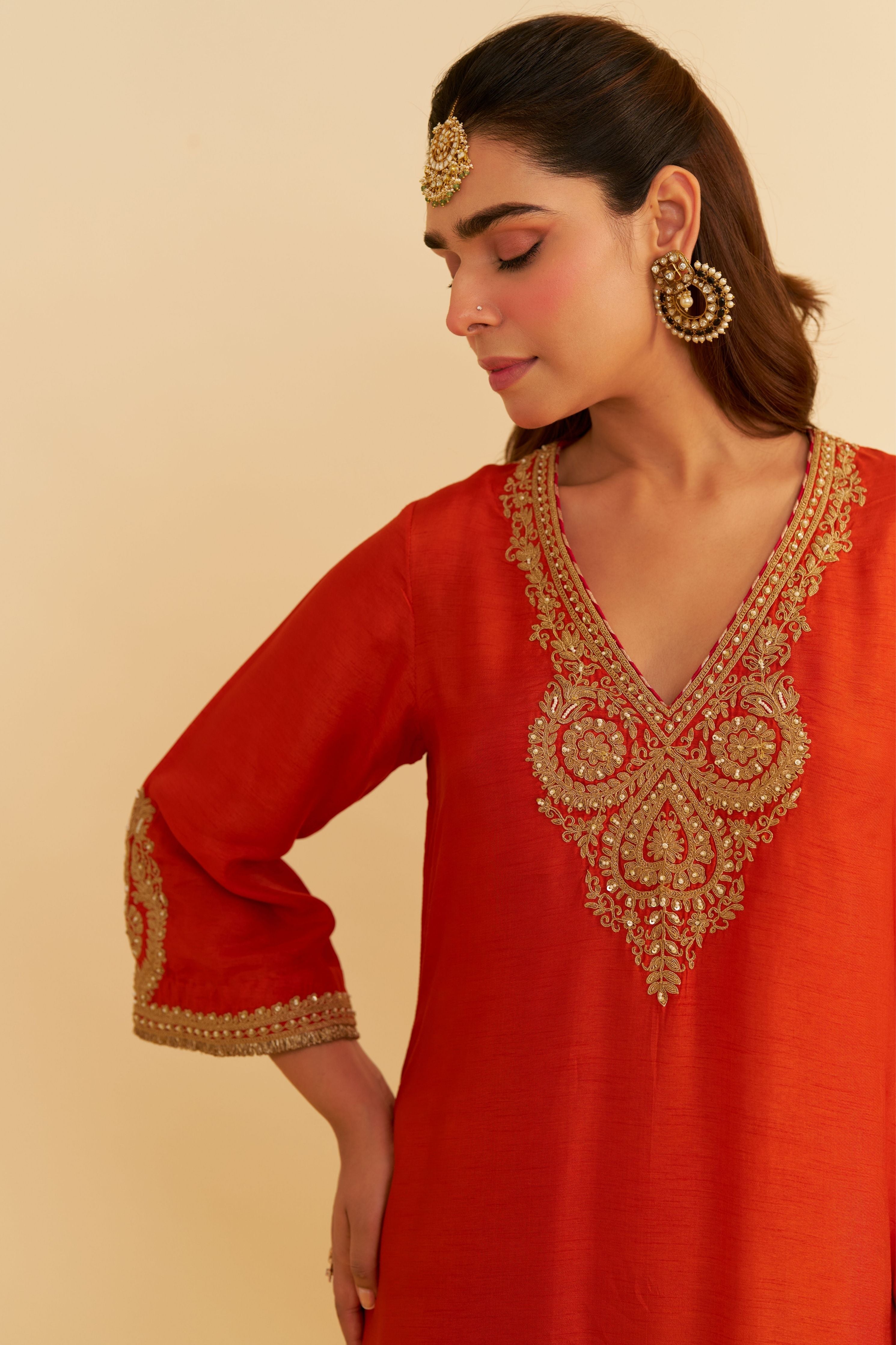 Haayat Long Kaftan With Salwar And Dupatta