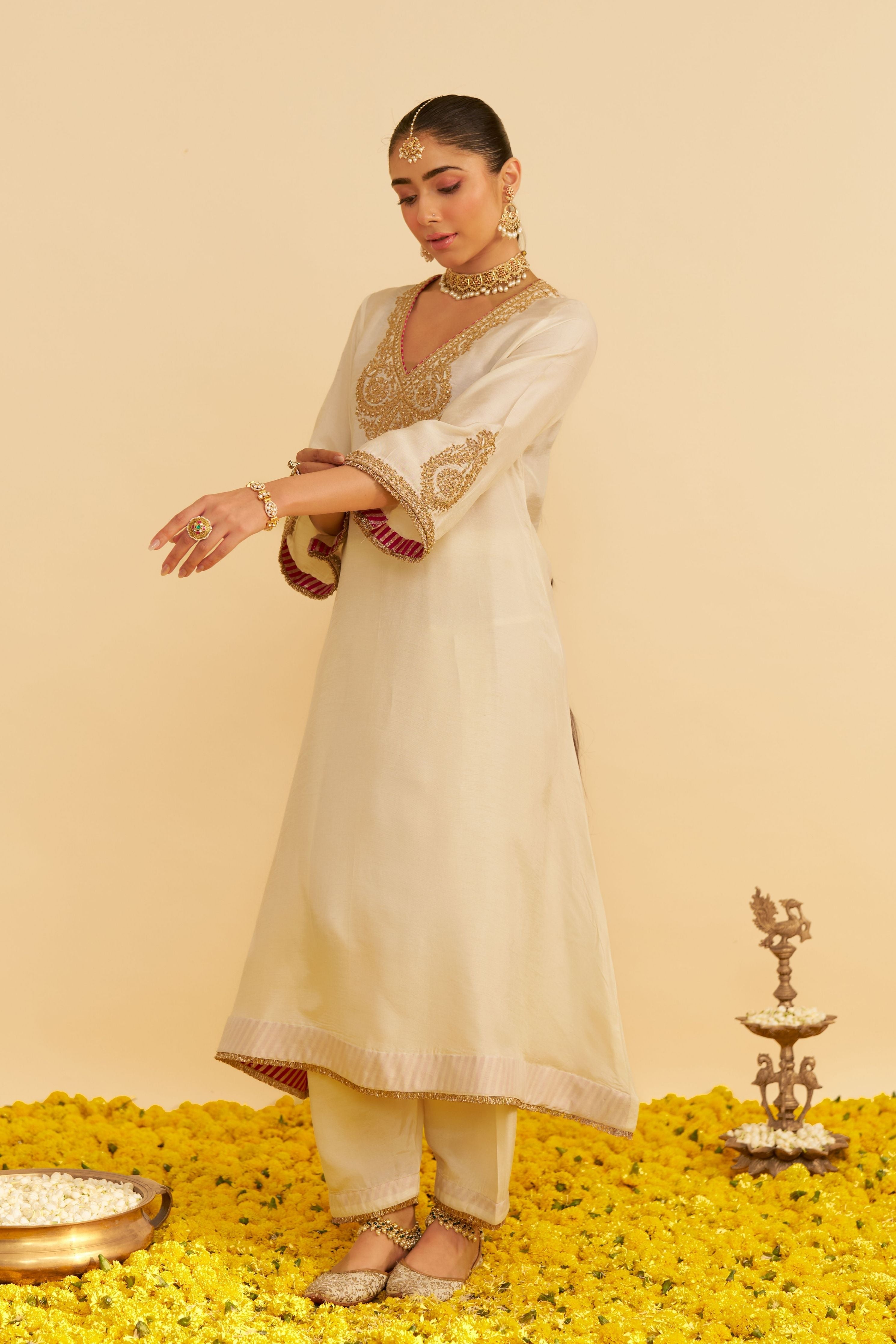 Haayat  Long Kaftan With Salwar And Dupatta