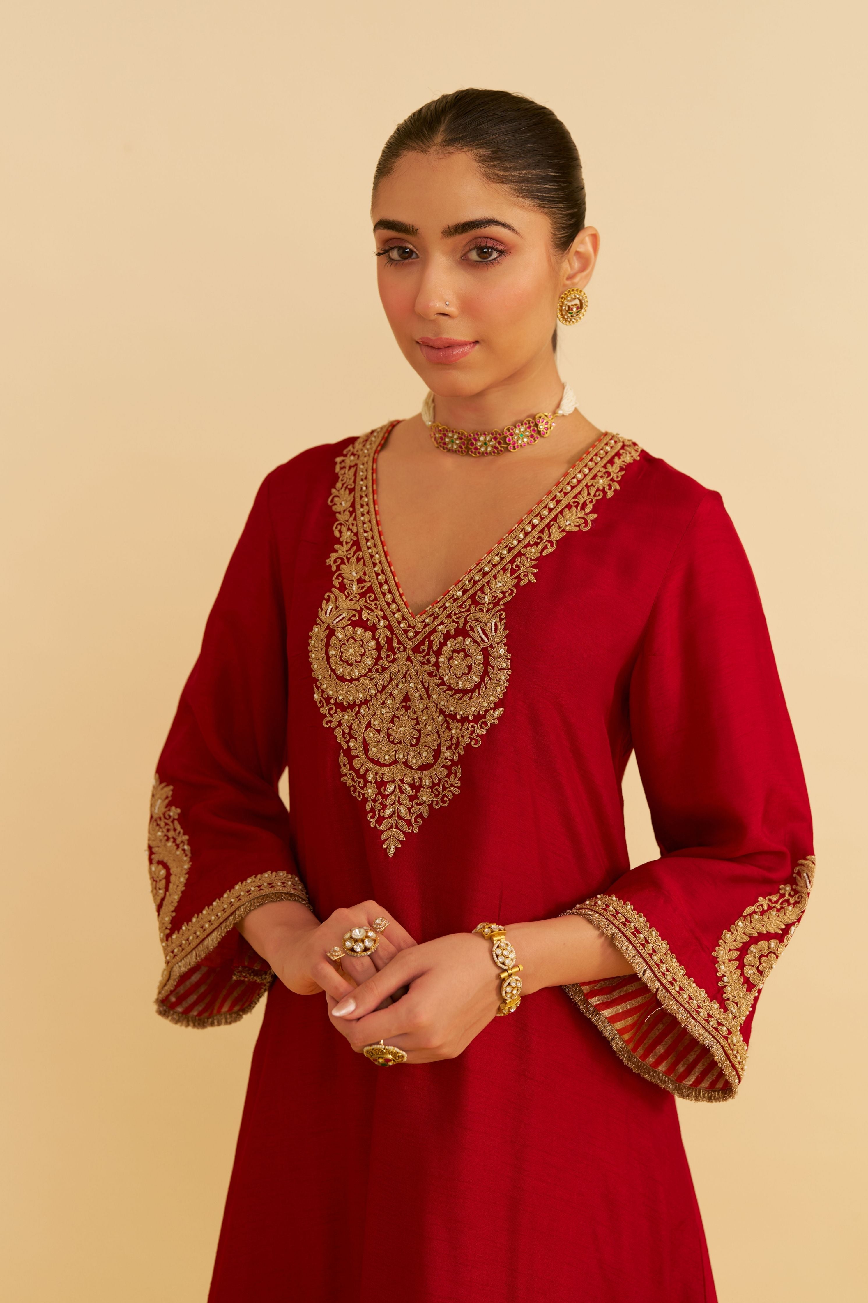 Haayat Long Kaftan With Salwar And Dupatta
