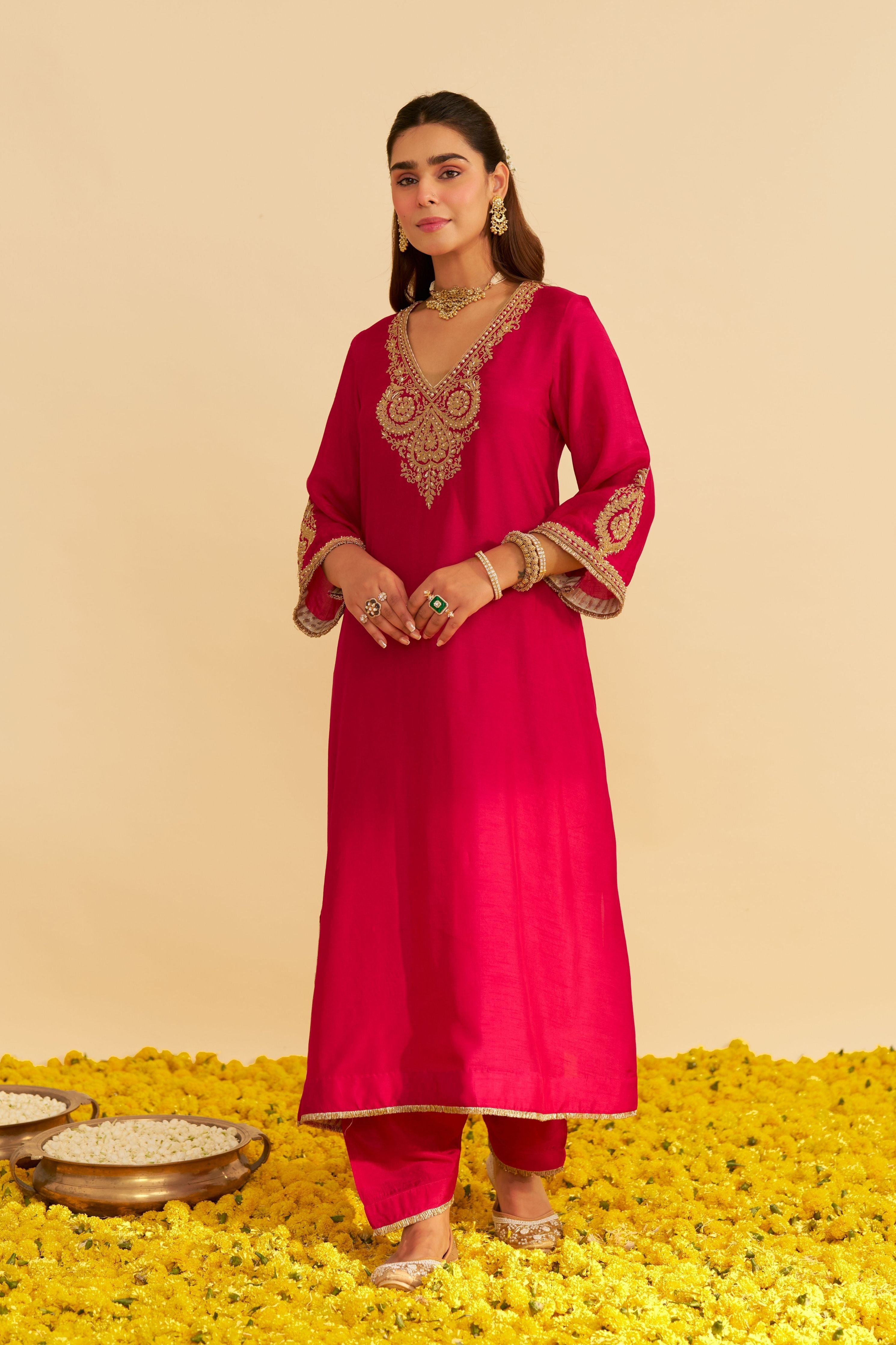 Haayat Long Kaftan With Salwar And Dupatta