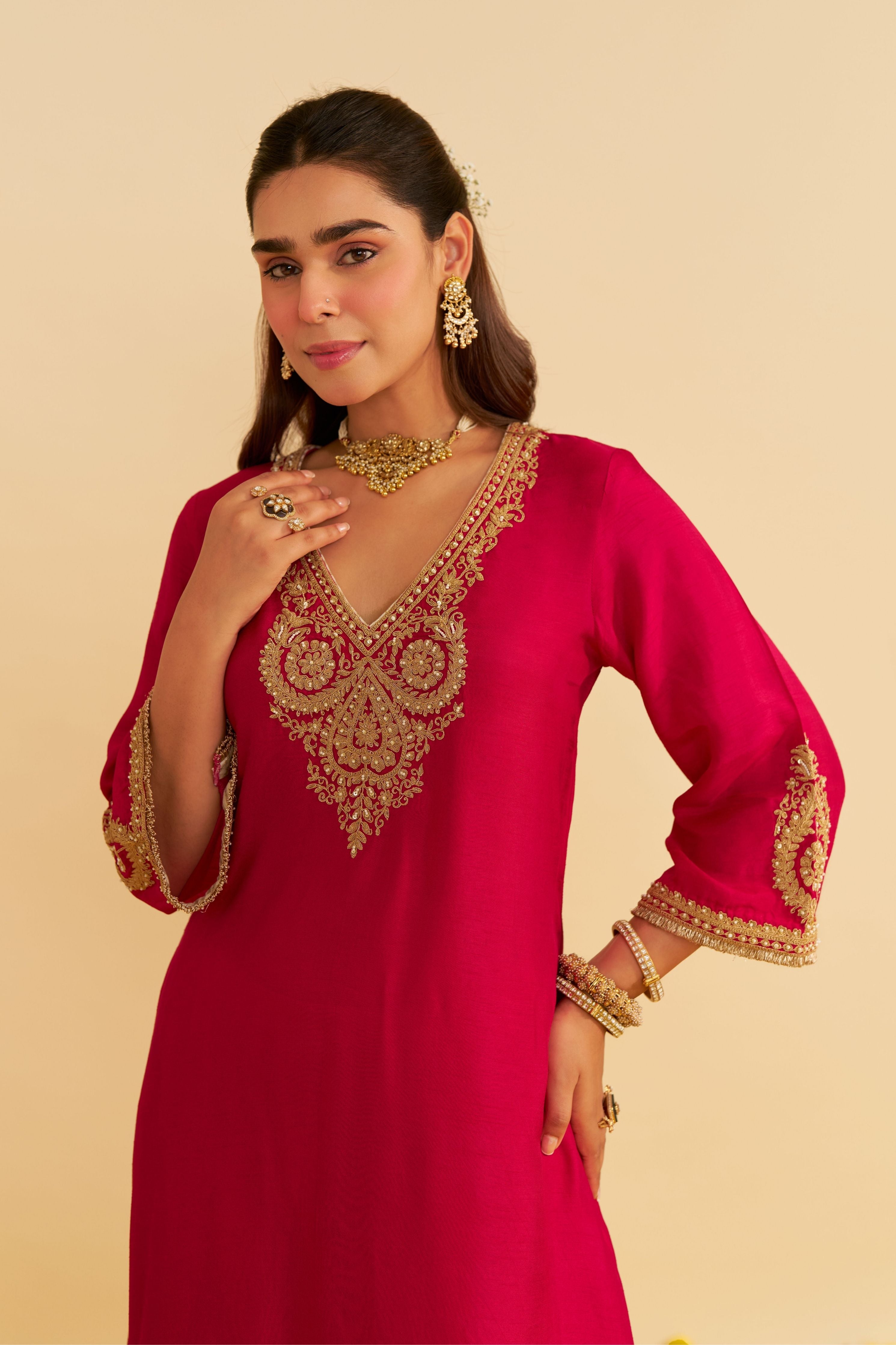 Haayat Long Kaftan With Salwar And Dupatta