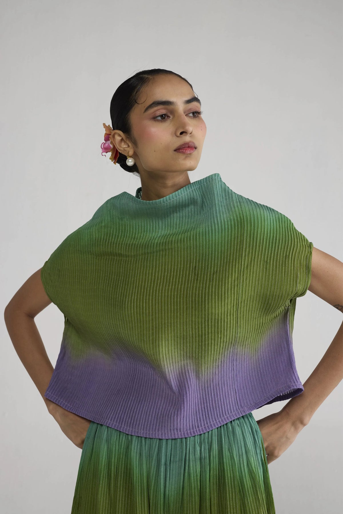 Hana Pintucks Top