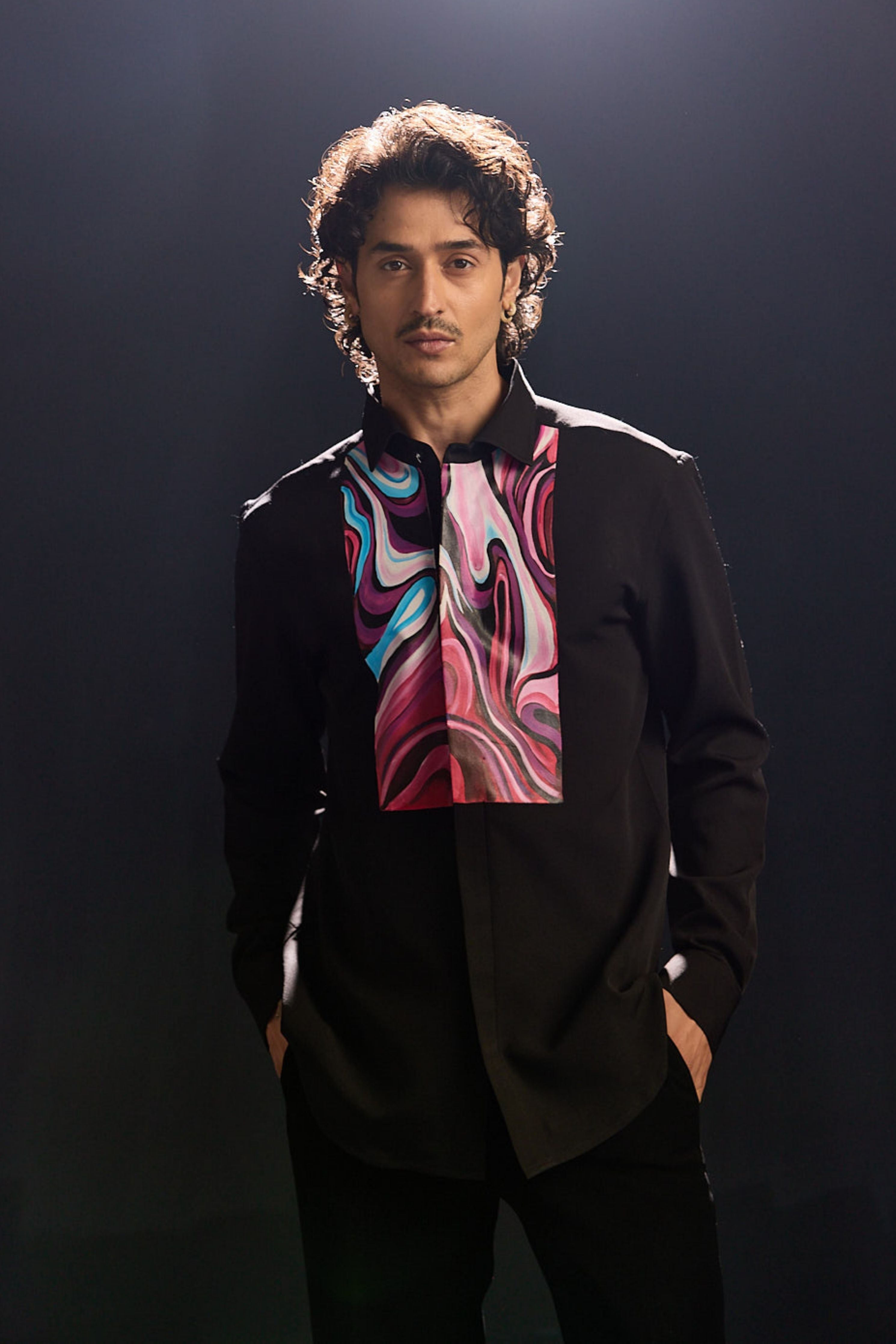 Hand Painted Black Shirt