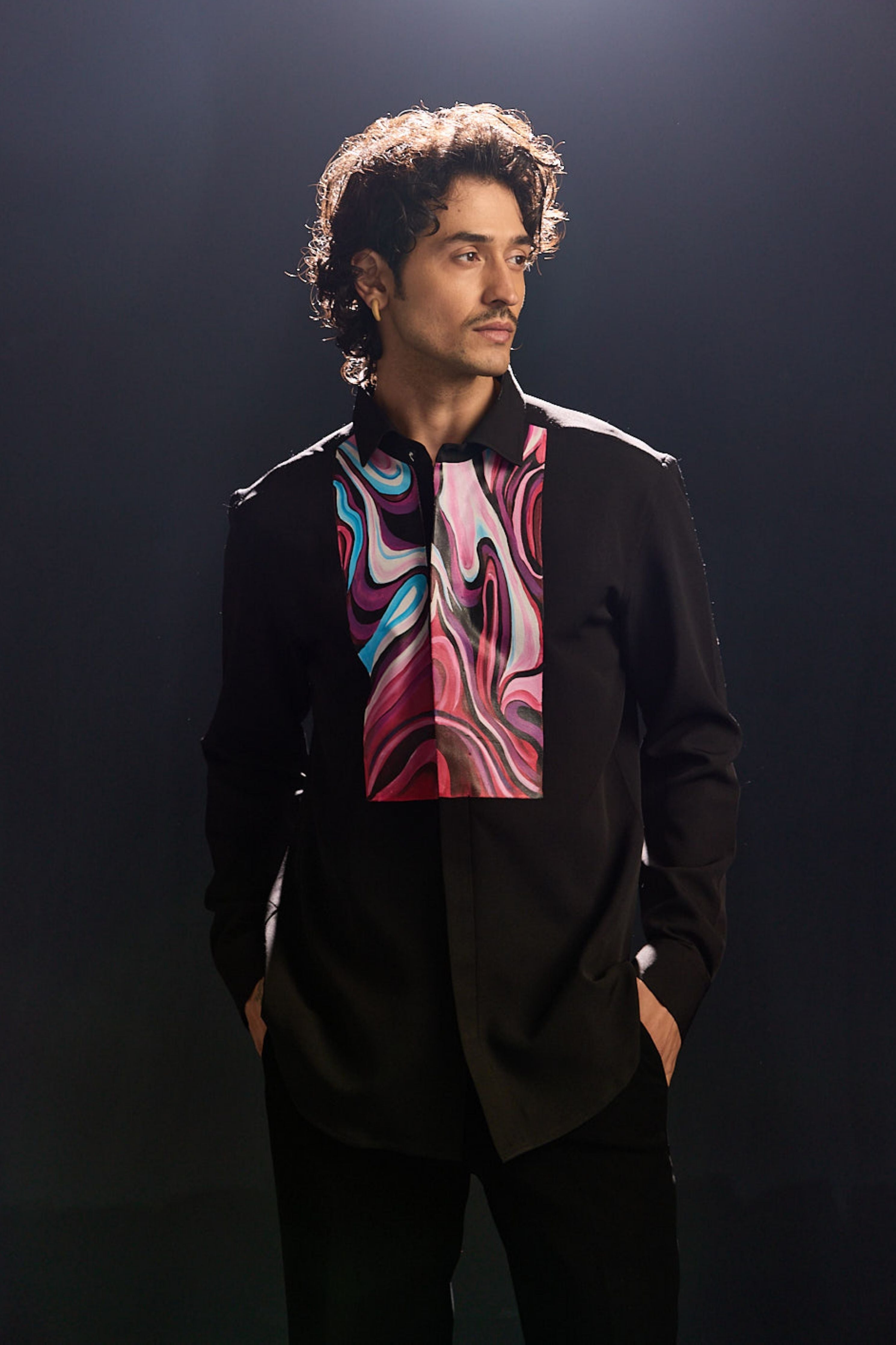 Hand Painted Black Shirt