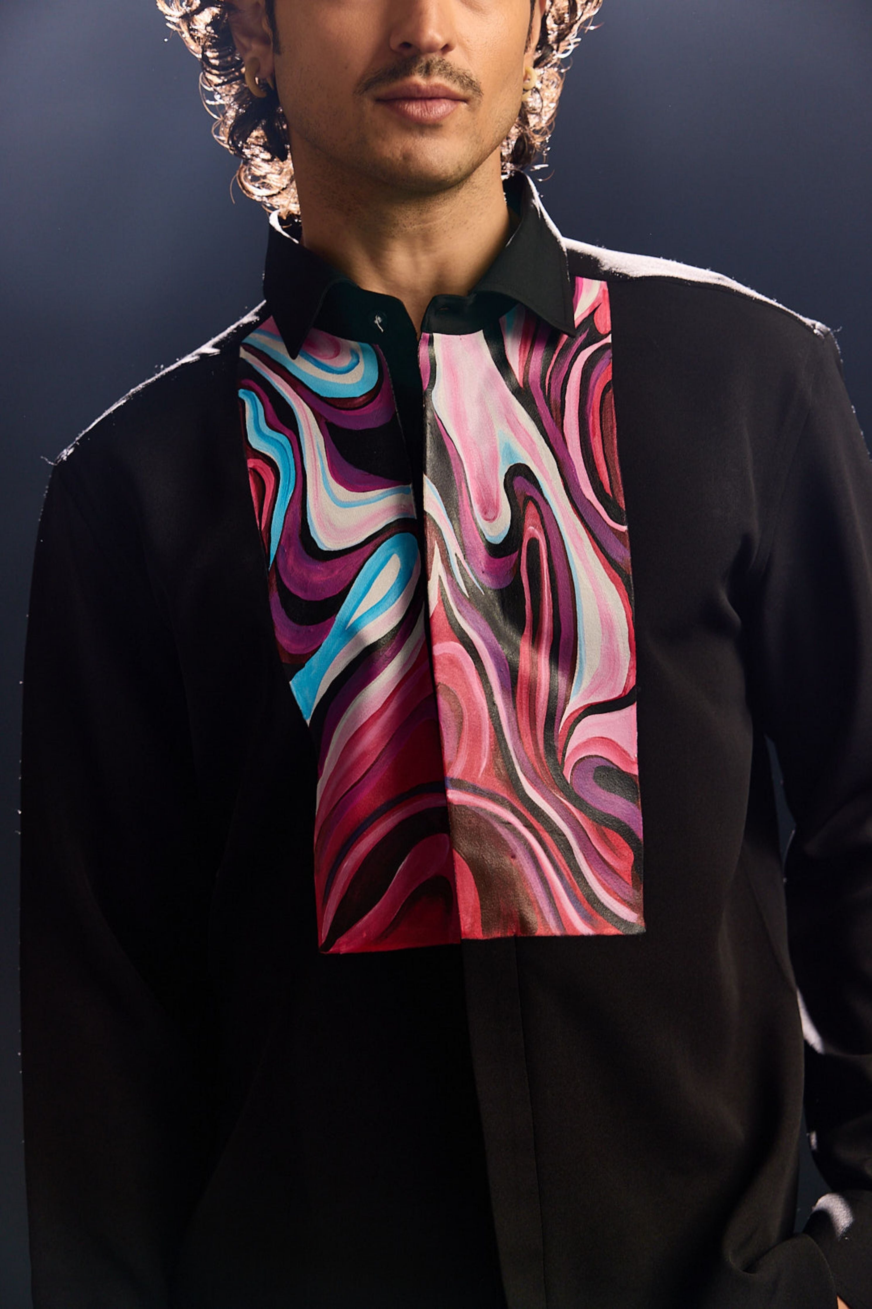 Hand Painted Black Shirt