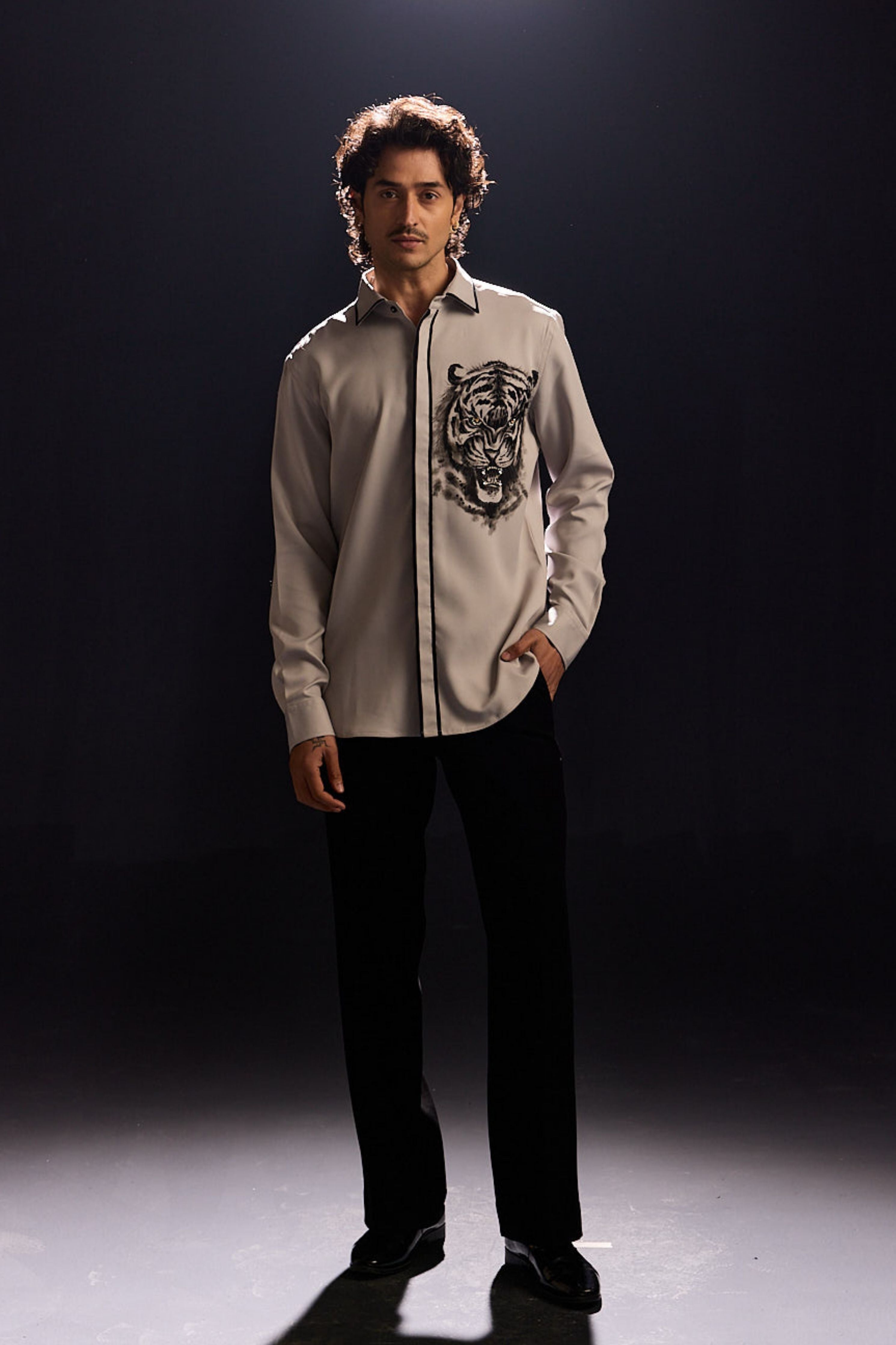 Hand Painted Tiger Shirt