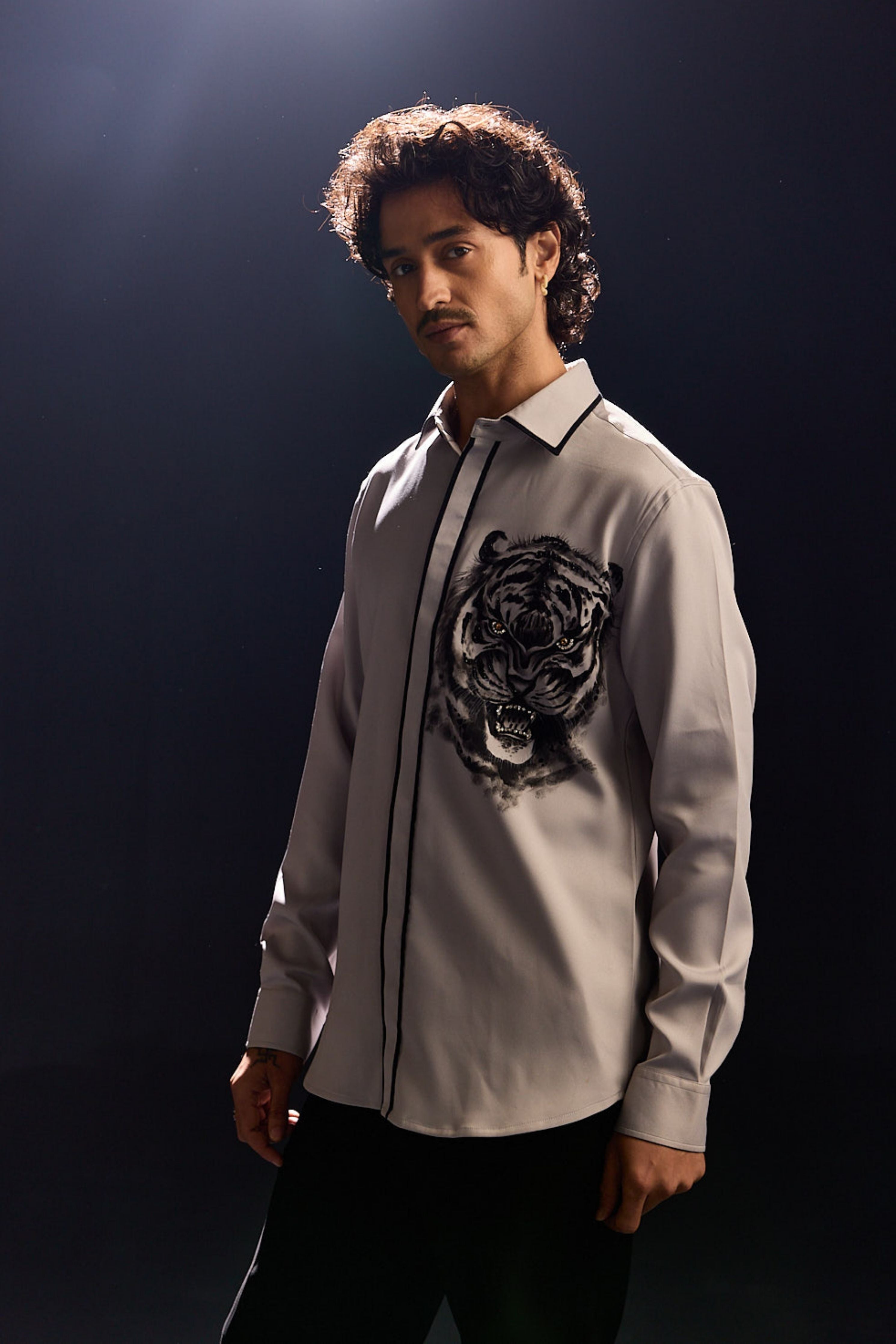 Hand Painted Tiger Shirt
