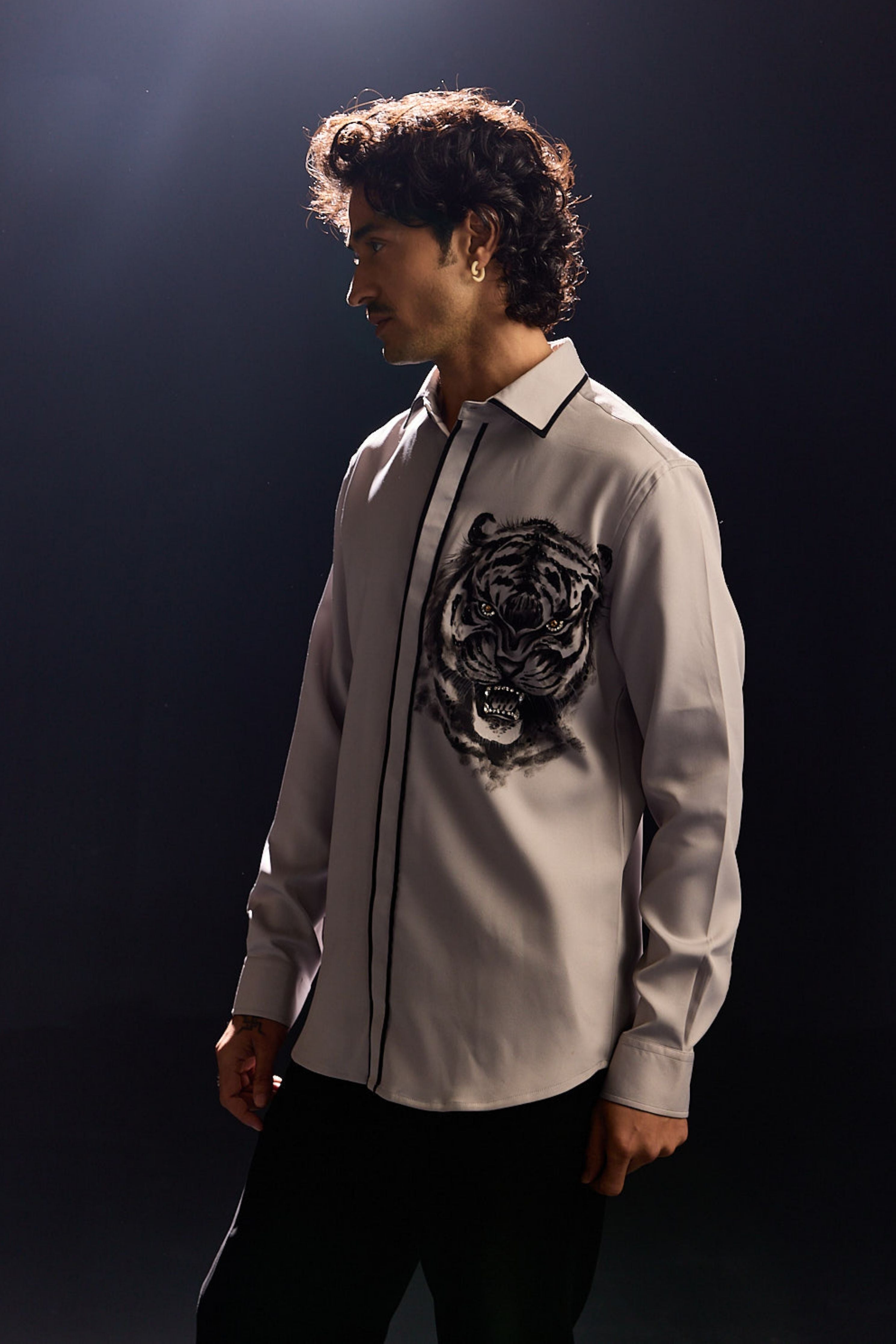 Hand Painted Tiger Shirt