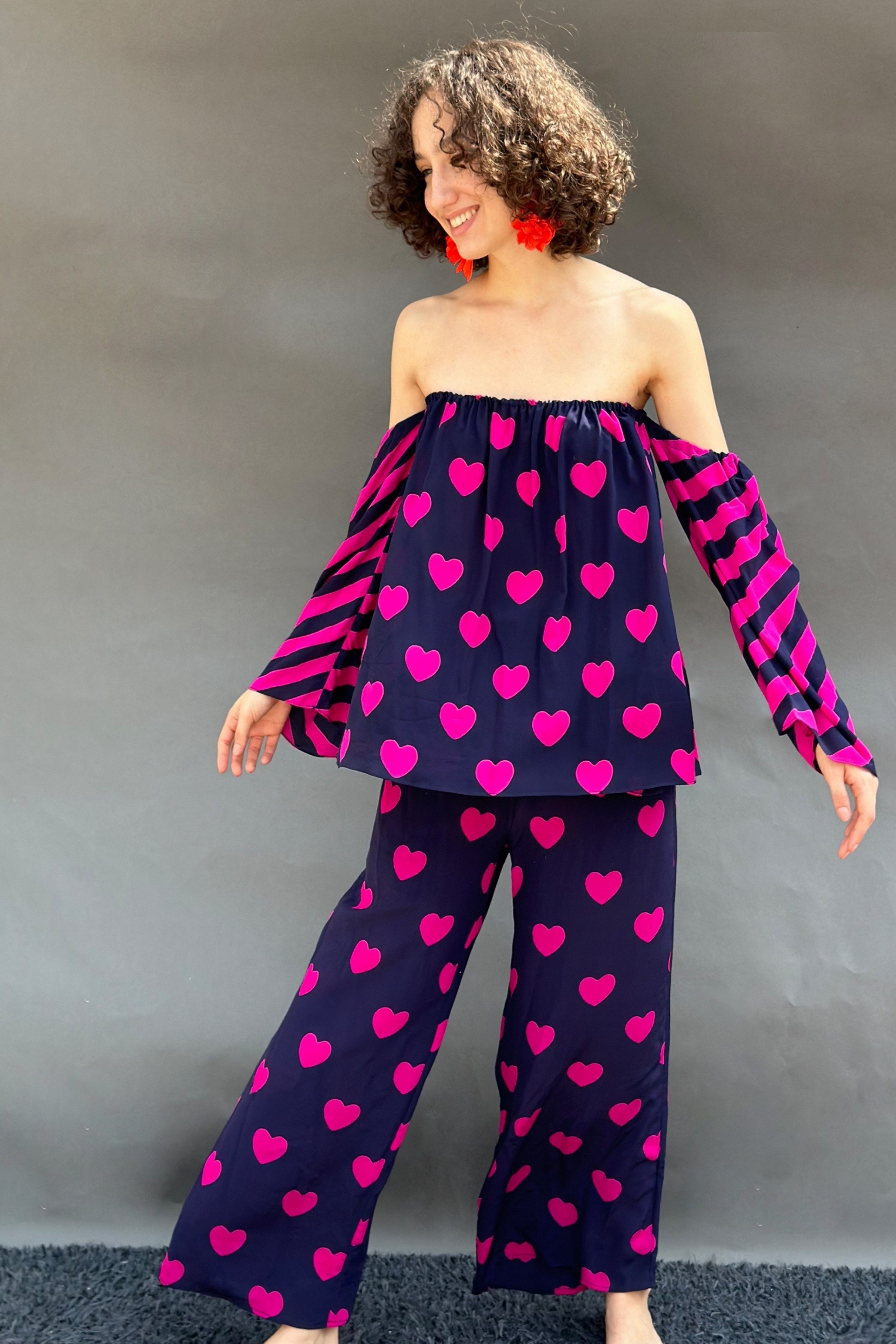 Heart Printed Pants