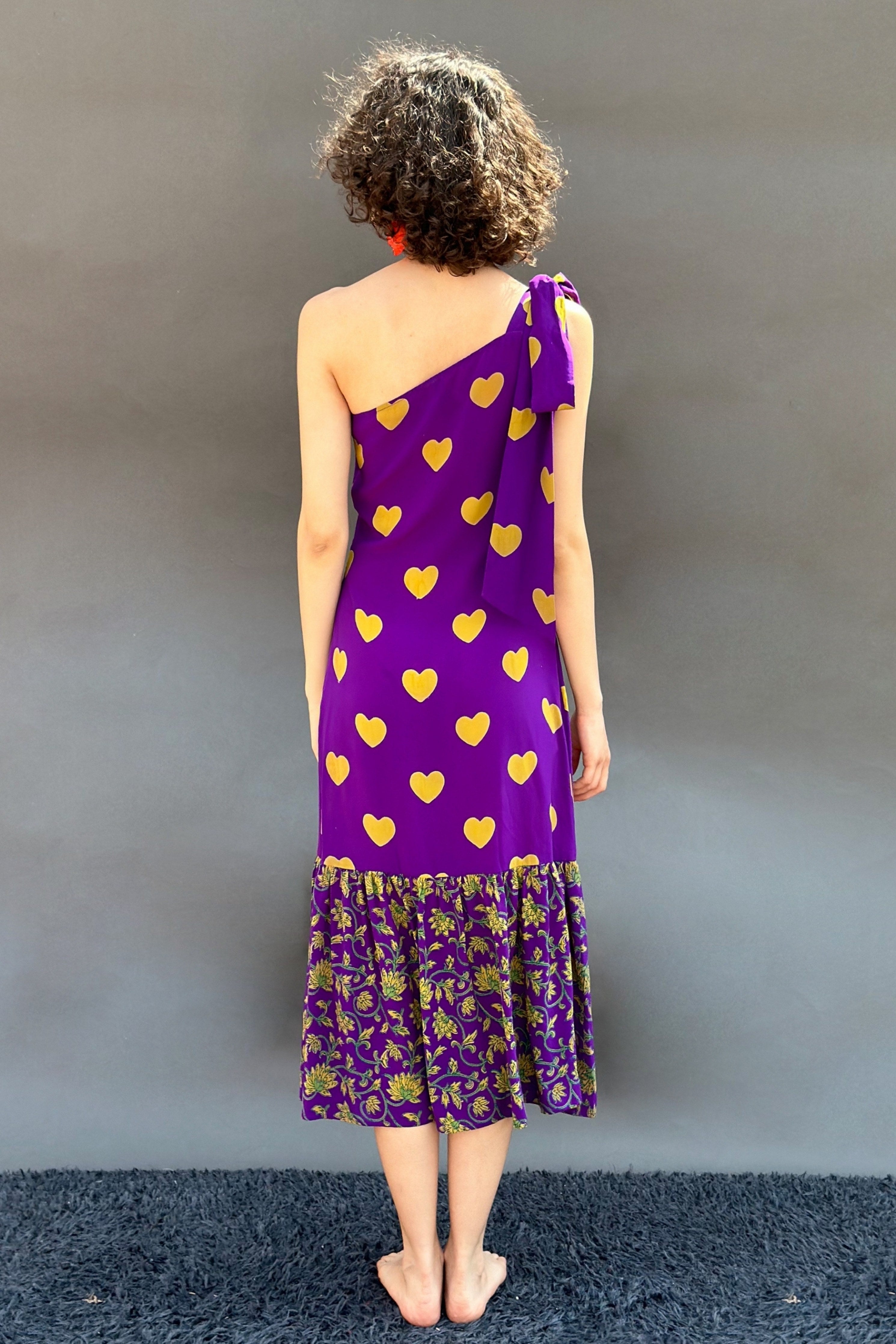 Hearts Block Printed Flared Dress