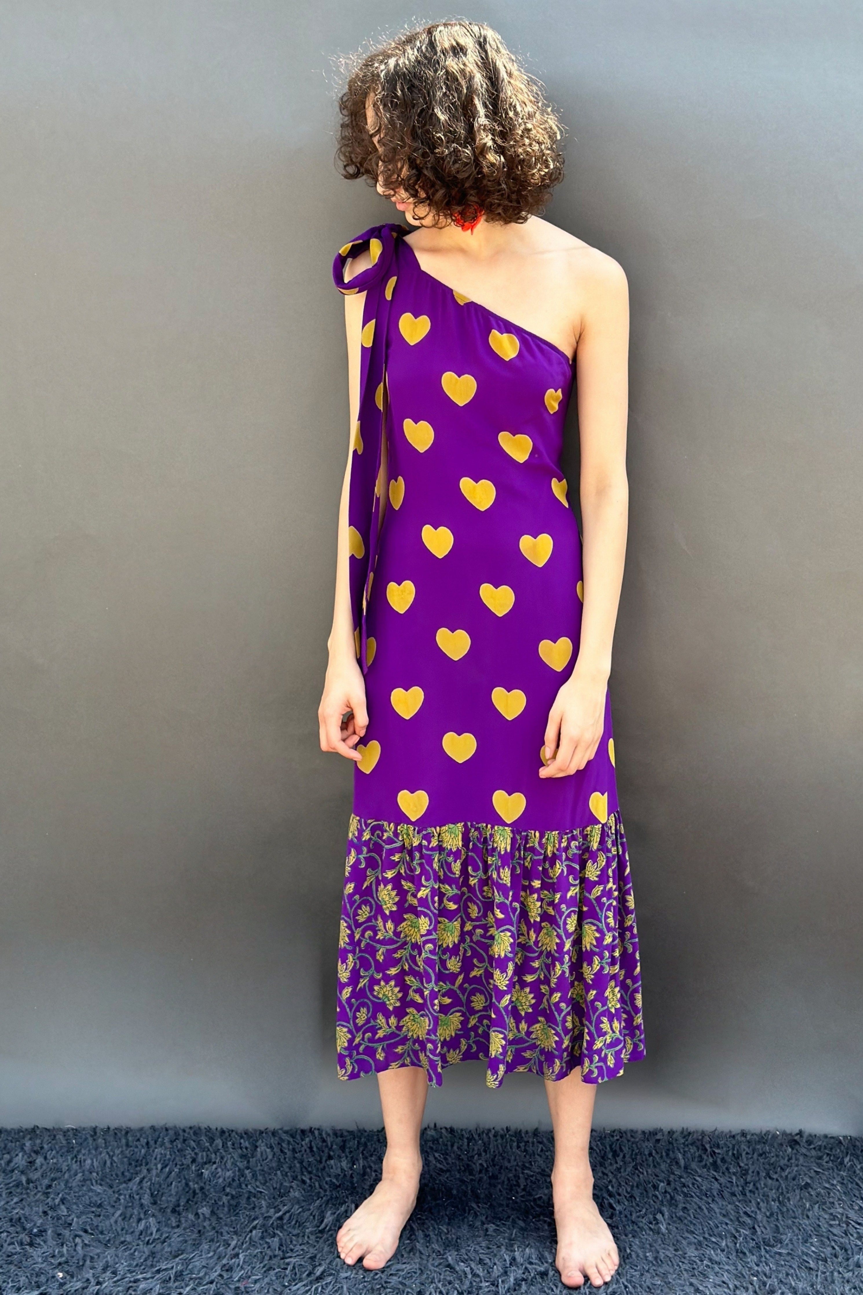 Hearts Block Printed Flared Dress