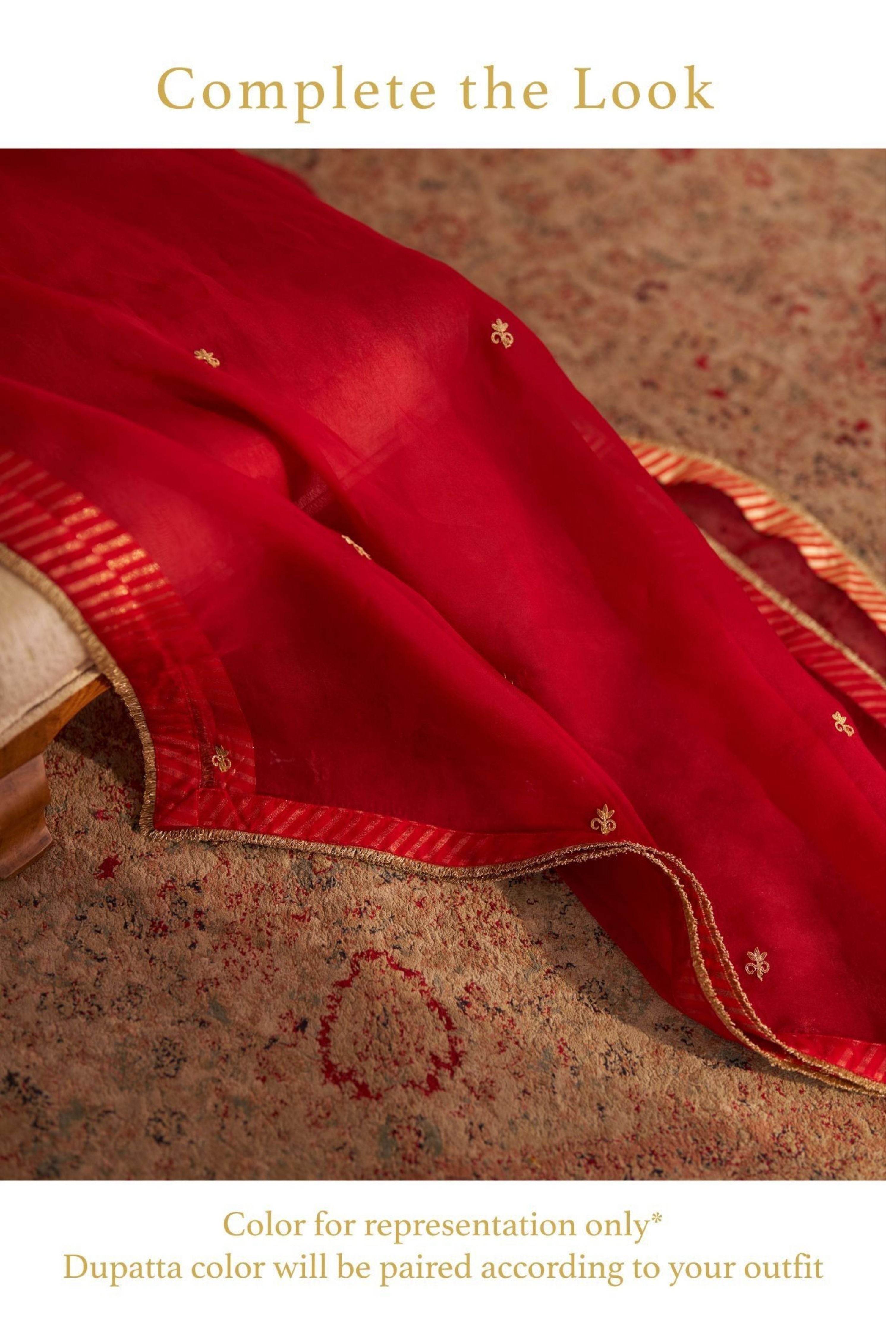 Hiba Long Kaftan With Salwar And Dupatta