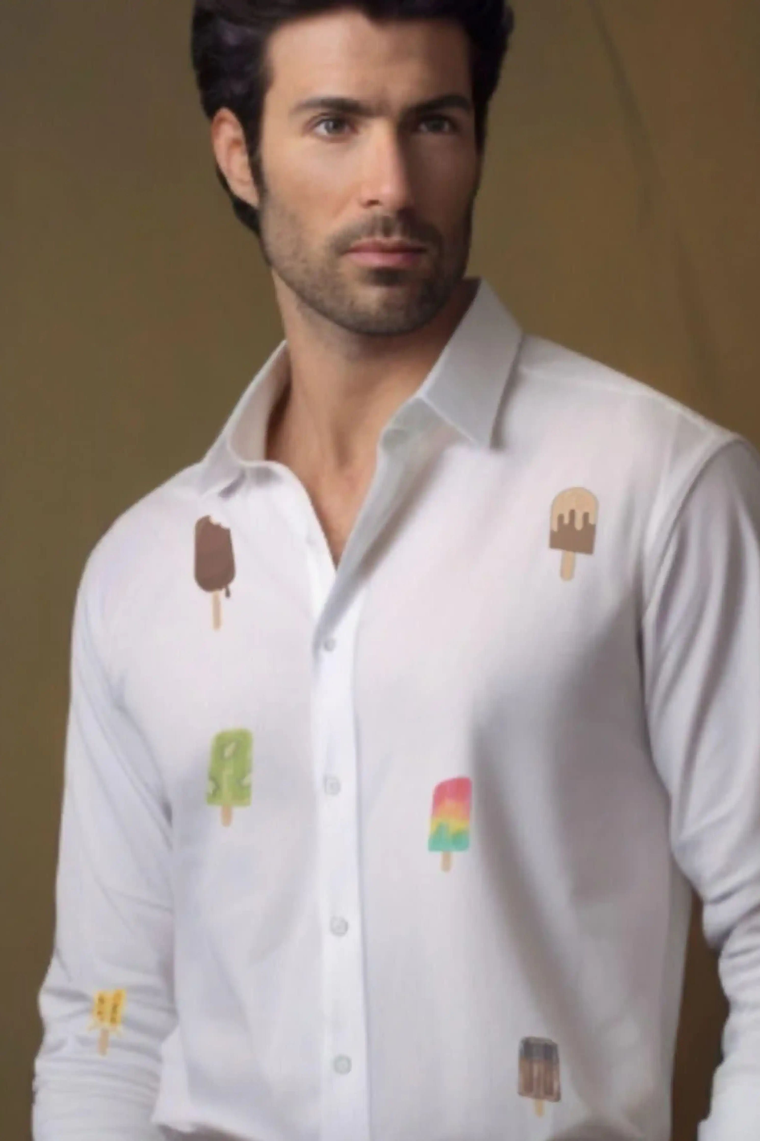 Printed White Shirt