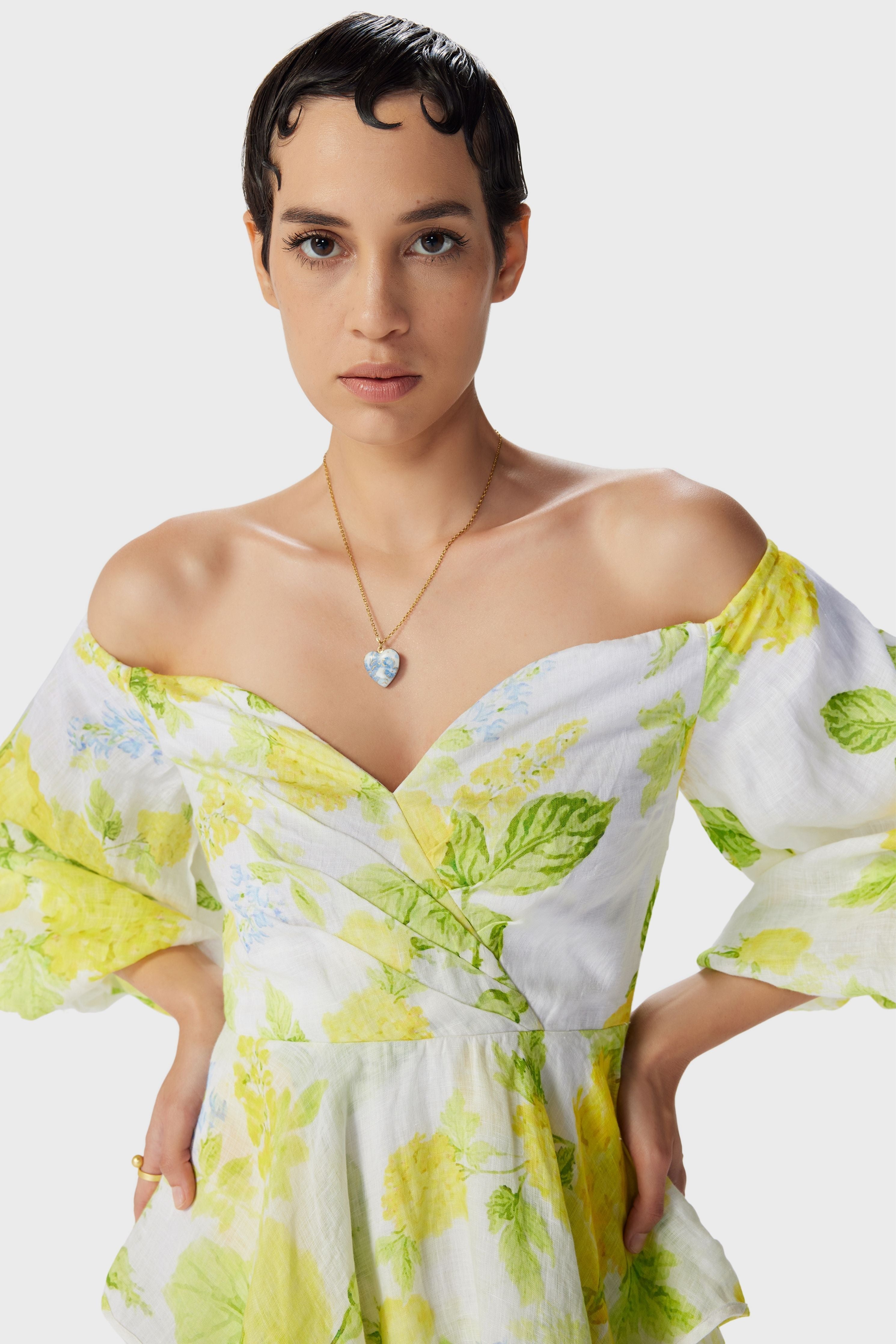 Fleur Off Shoulder Short Dress