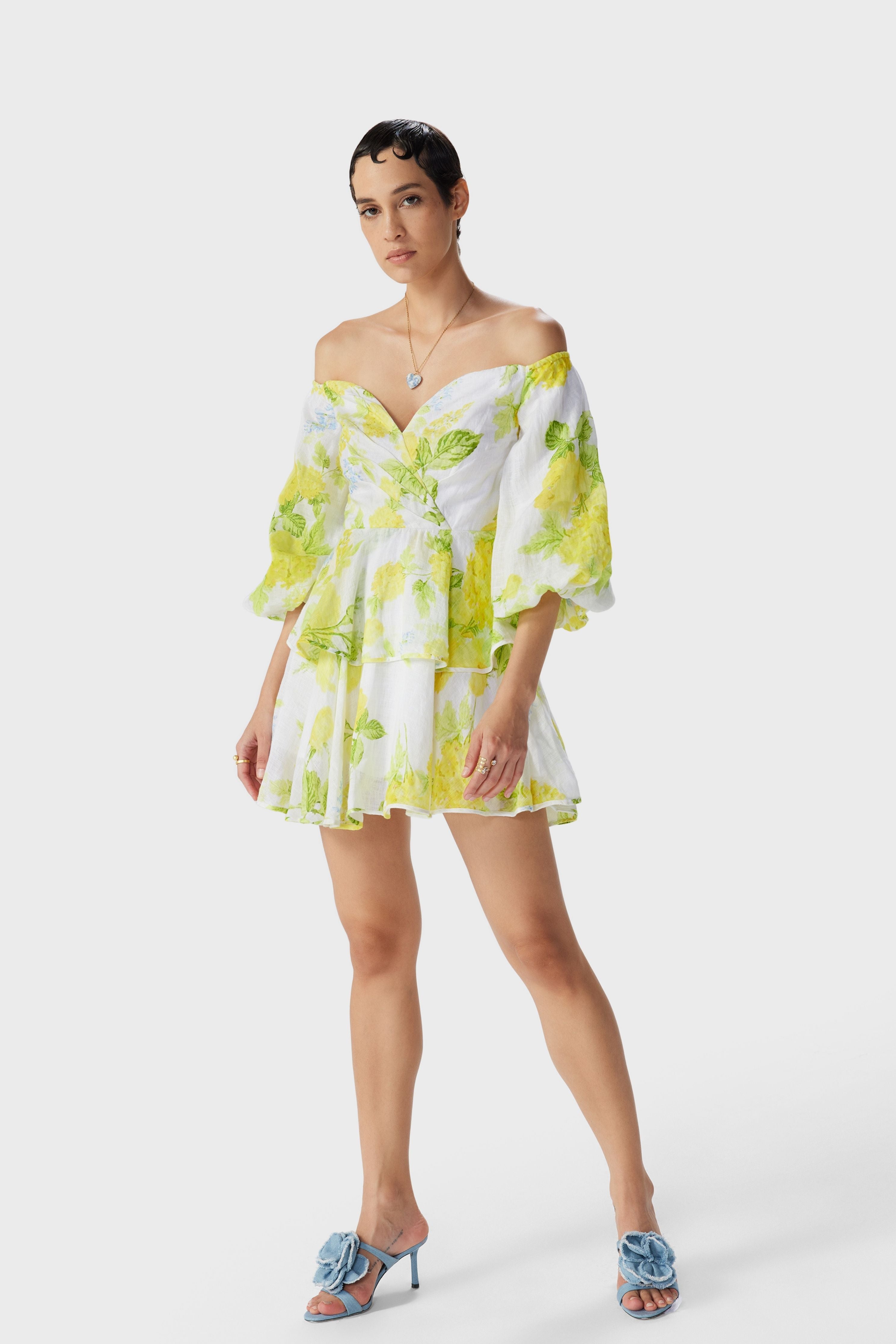 Fleur Off Shoulder Short Dress