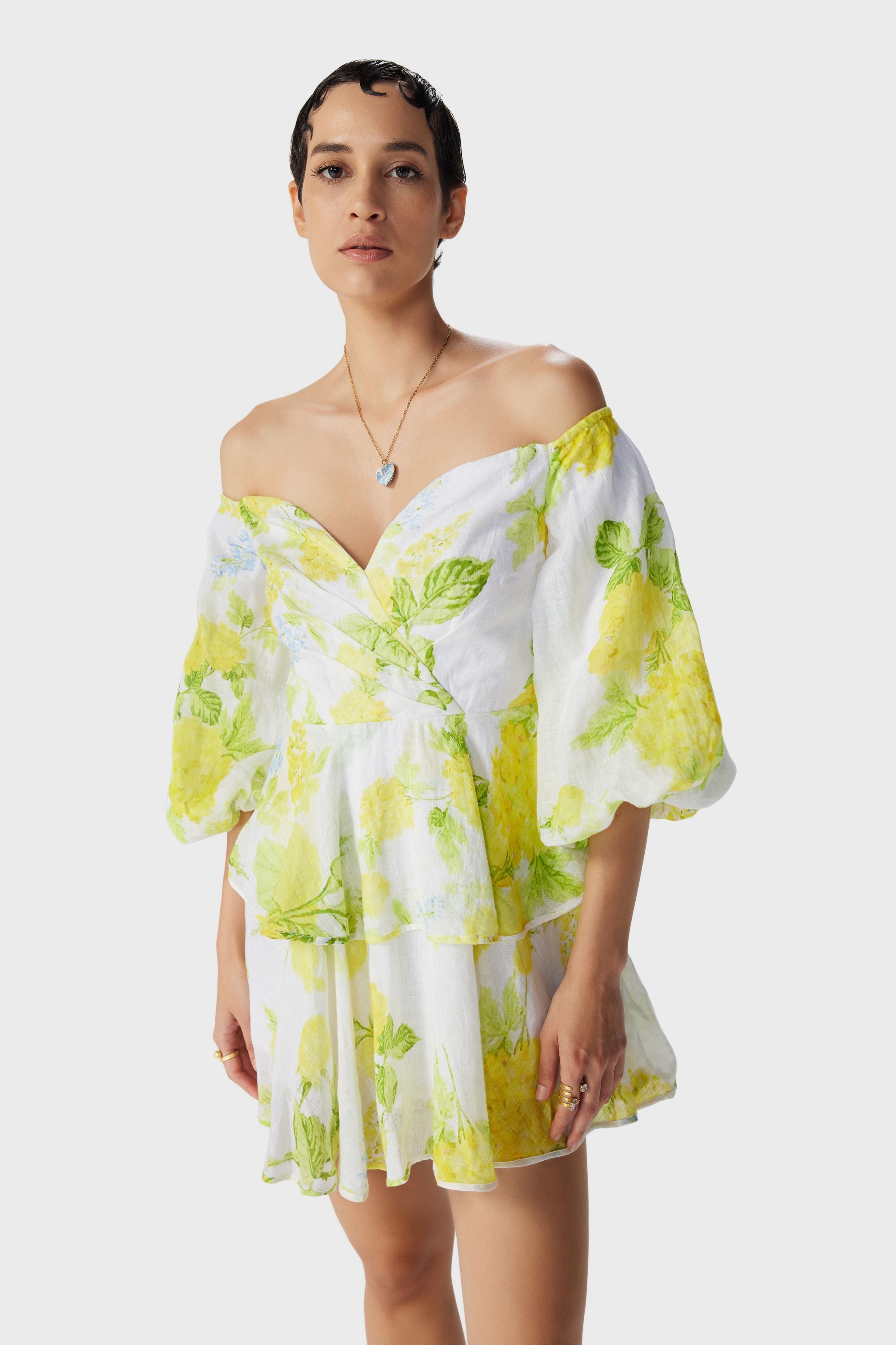 Fleur Off Shoulder Short Dress