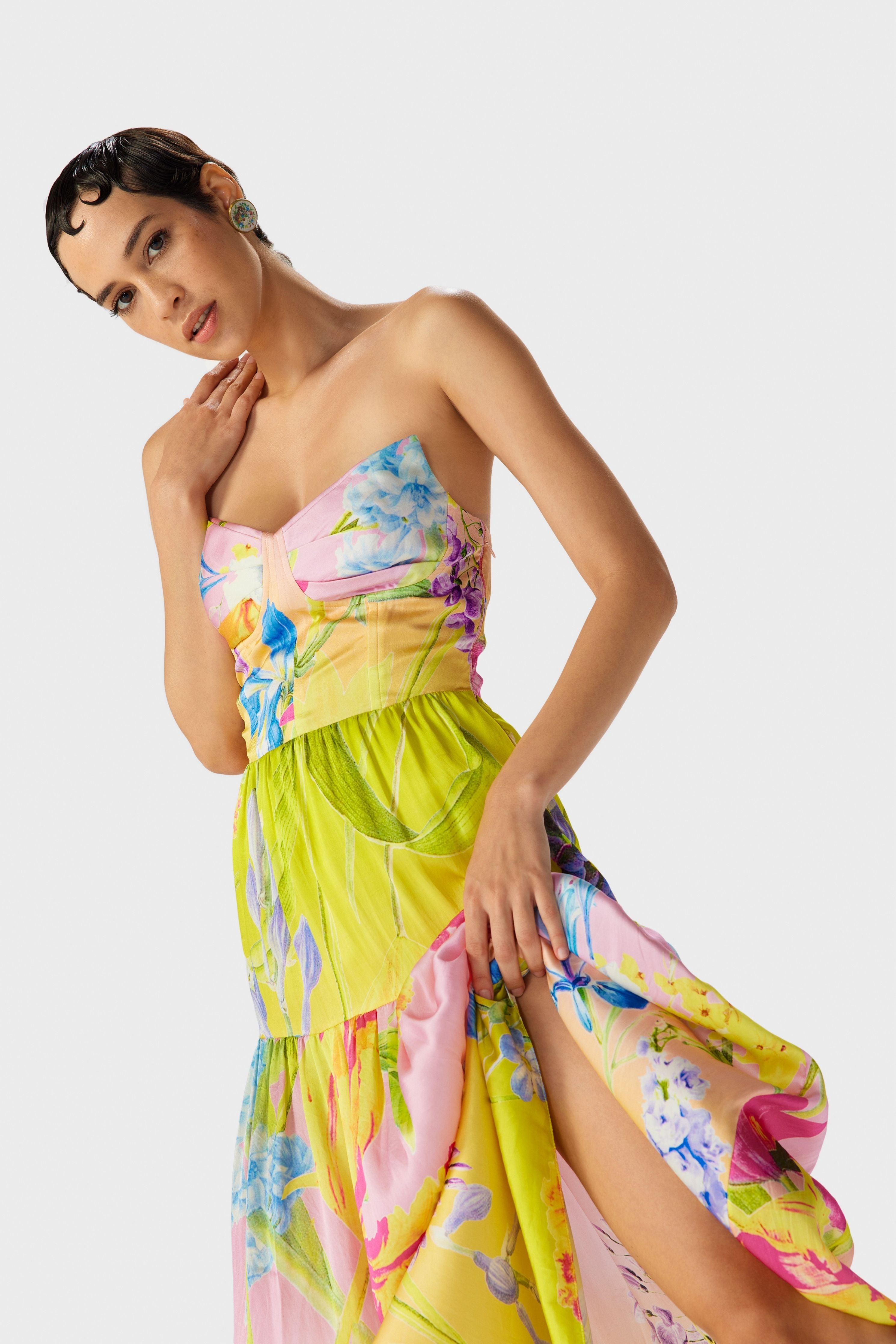 Tira Corset Midi Dress