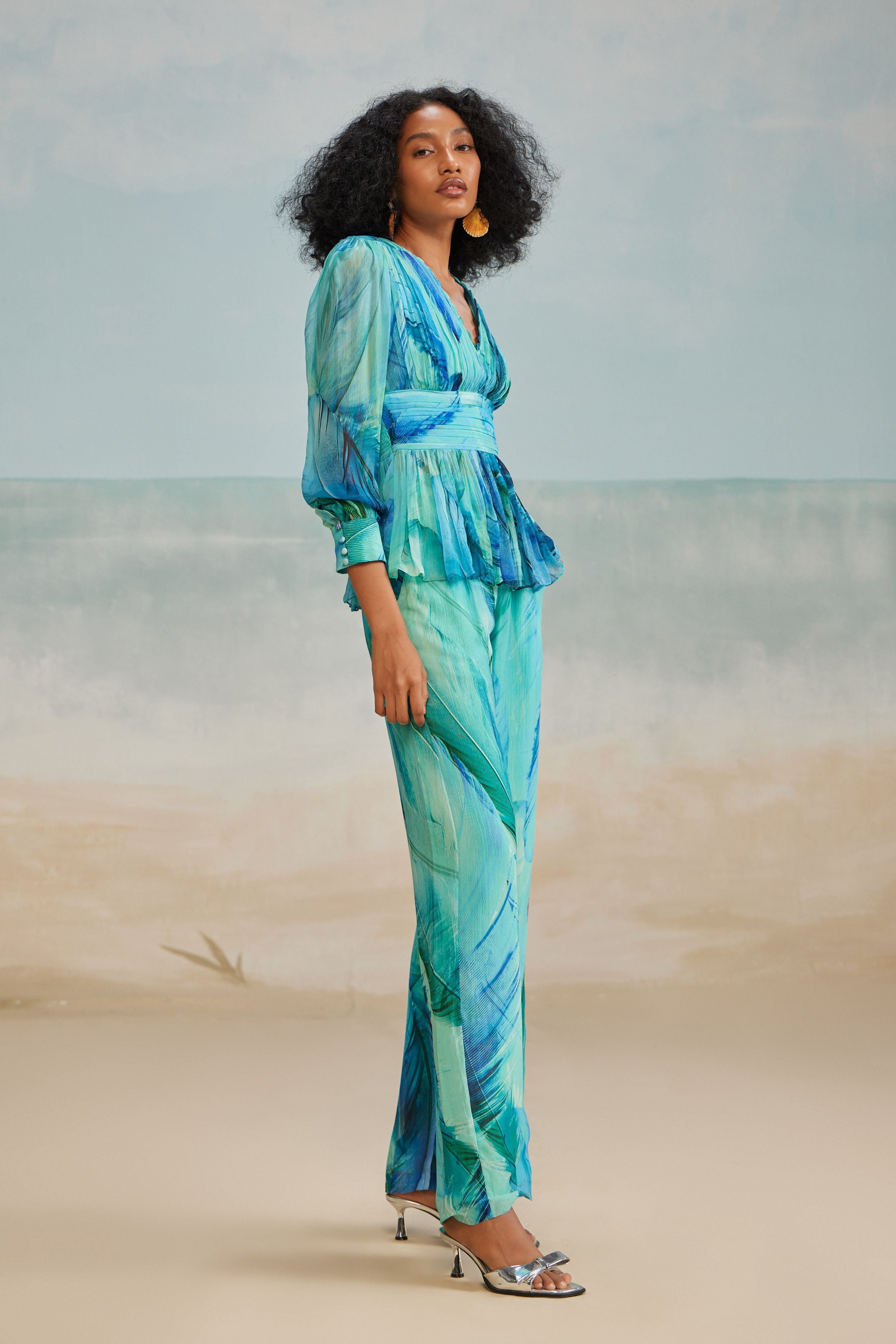 Darla Feather Fit And Flare Pants
