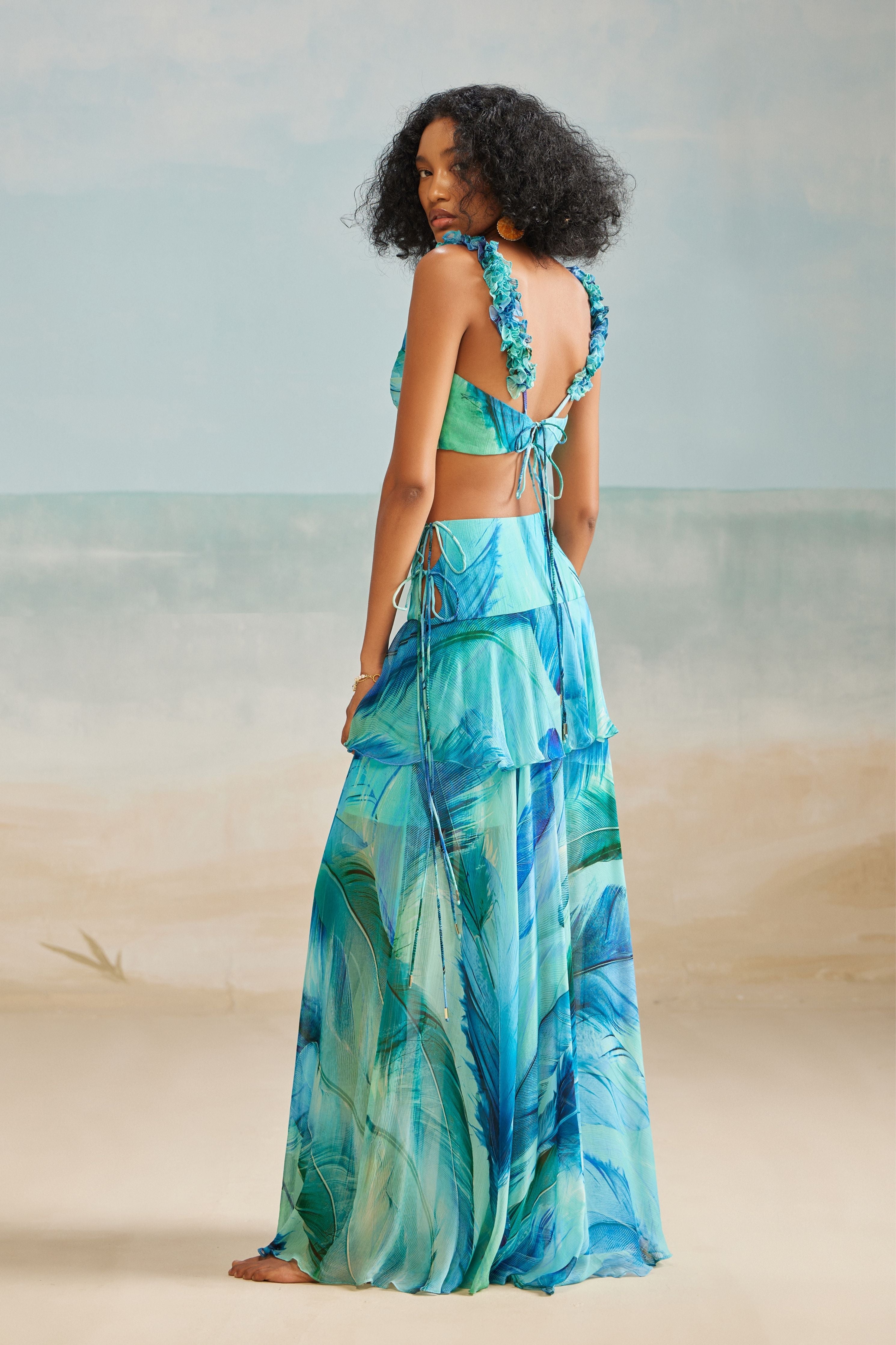 Darla Feather Crop Top