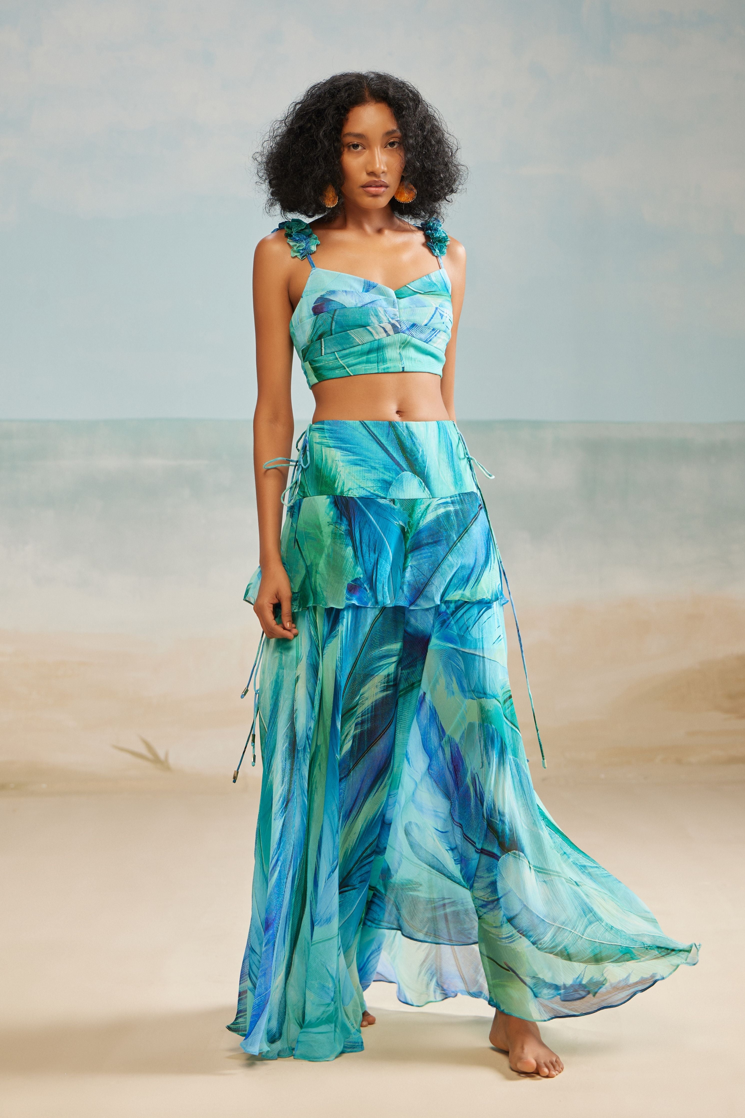 Darla Feather Crop Top