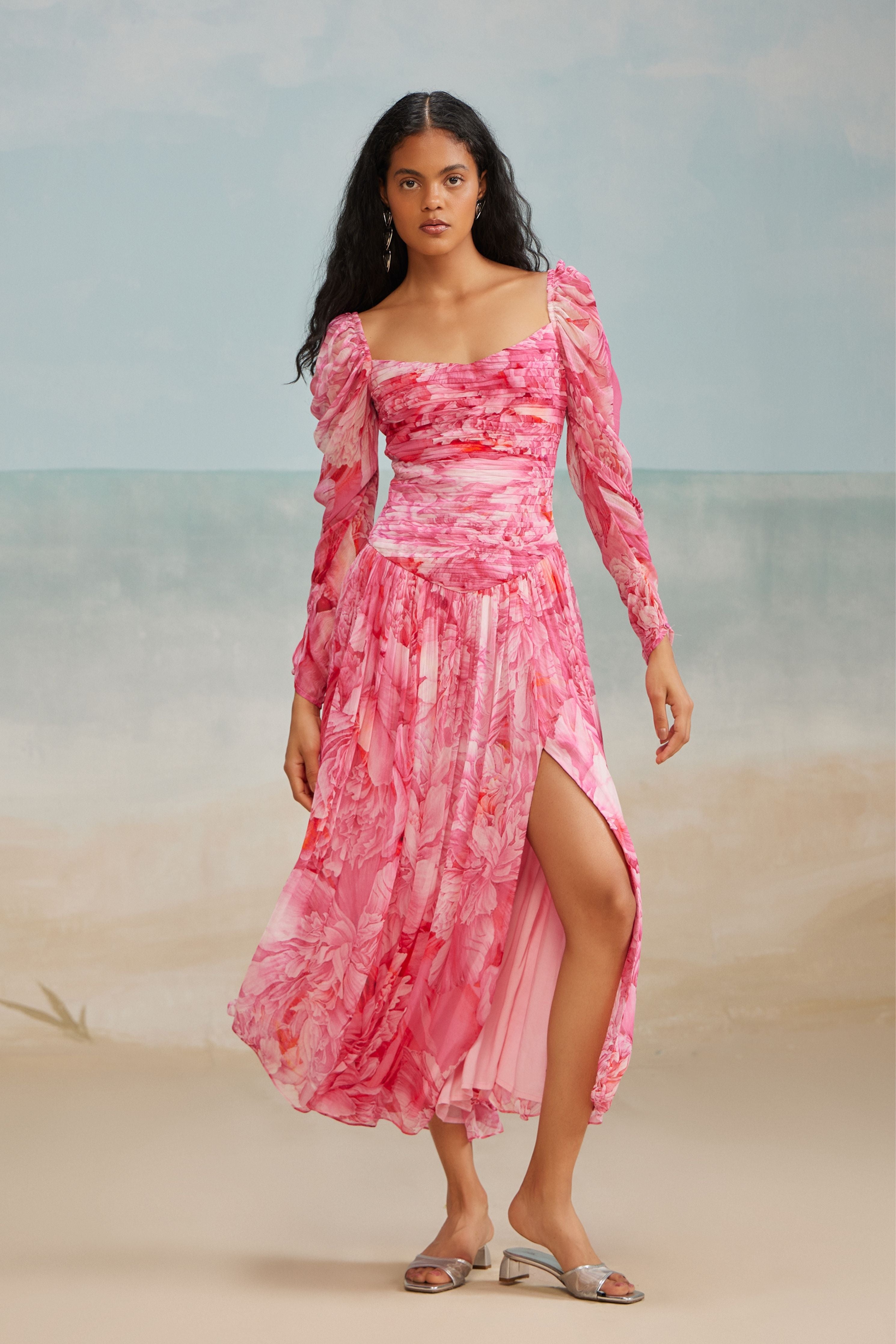 Lana Ruched Midi Dress