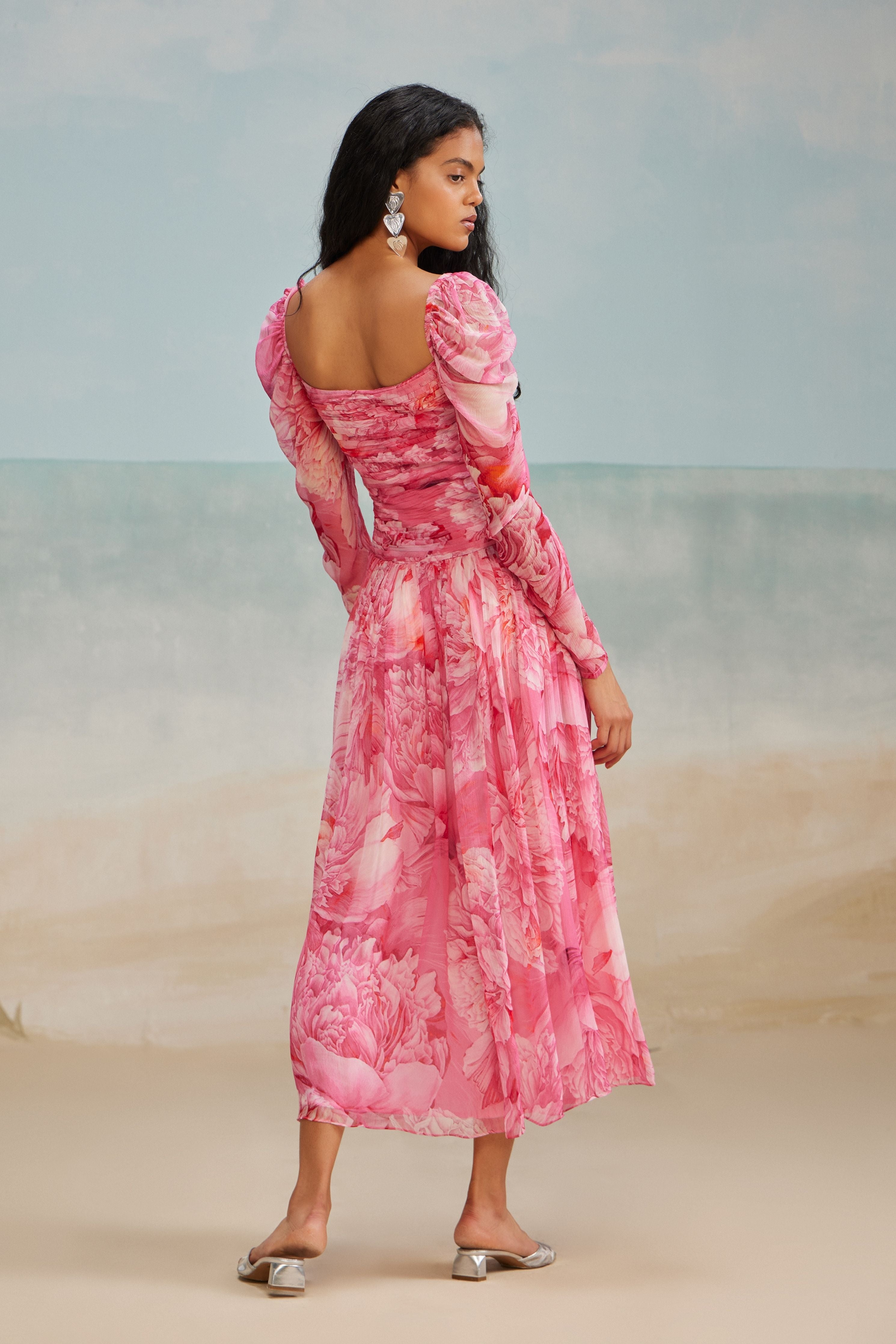 Lana Ruched Midi Dress