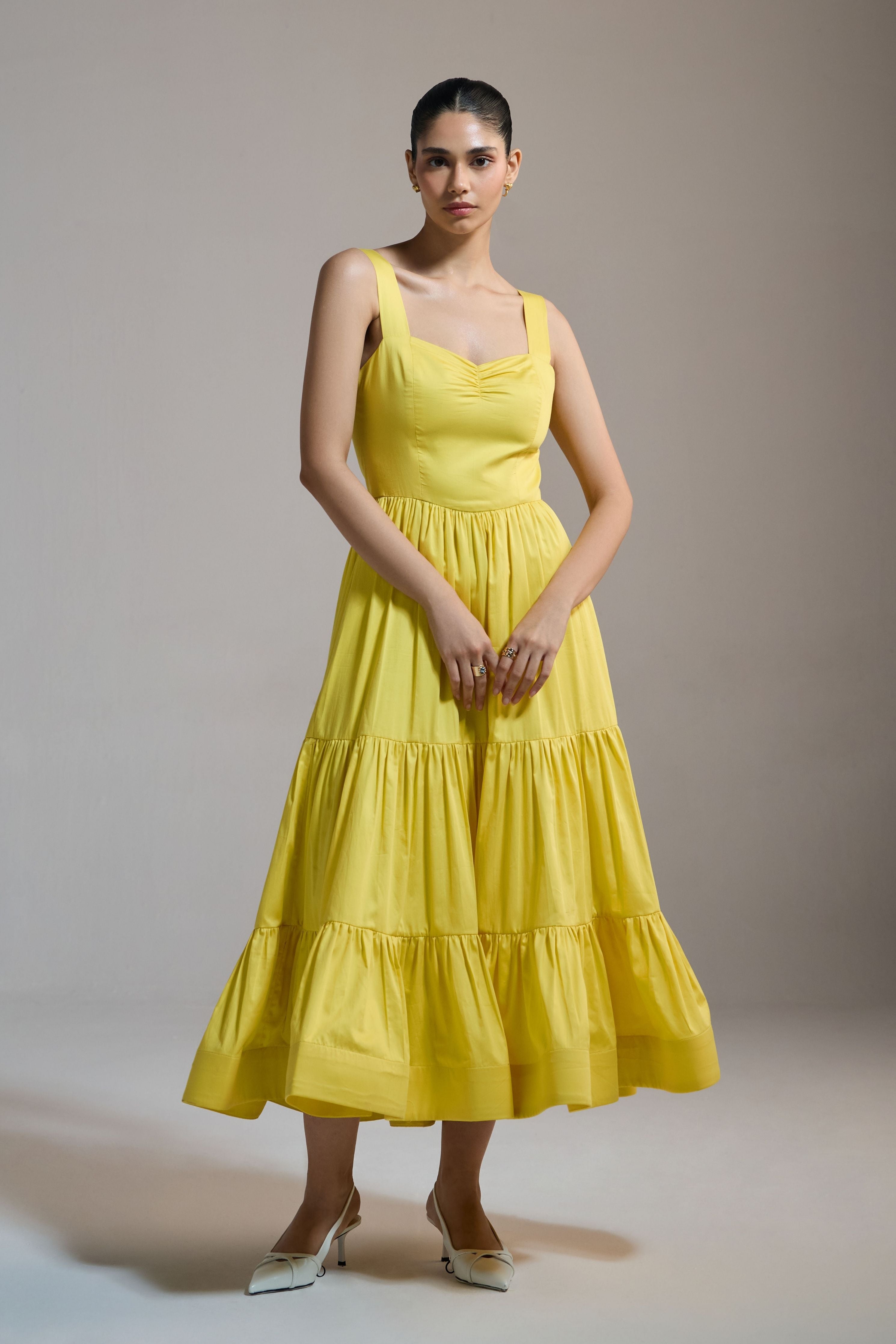 Sunbeam Tiered Midi Dress