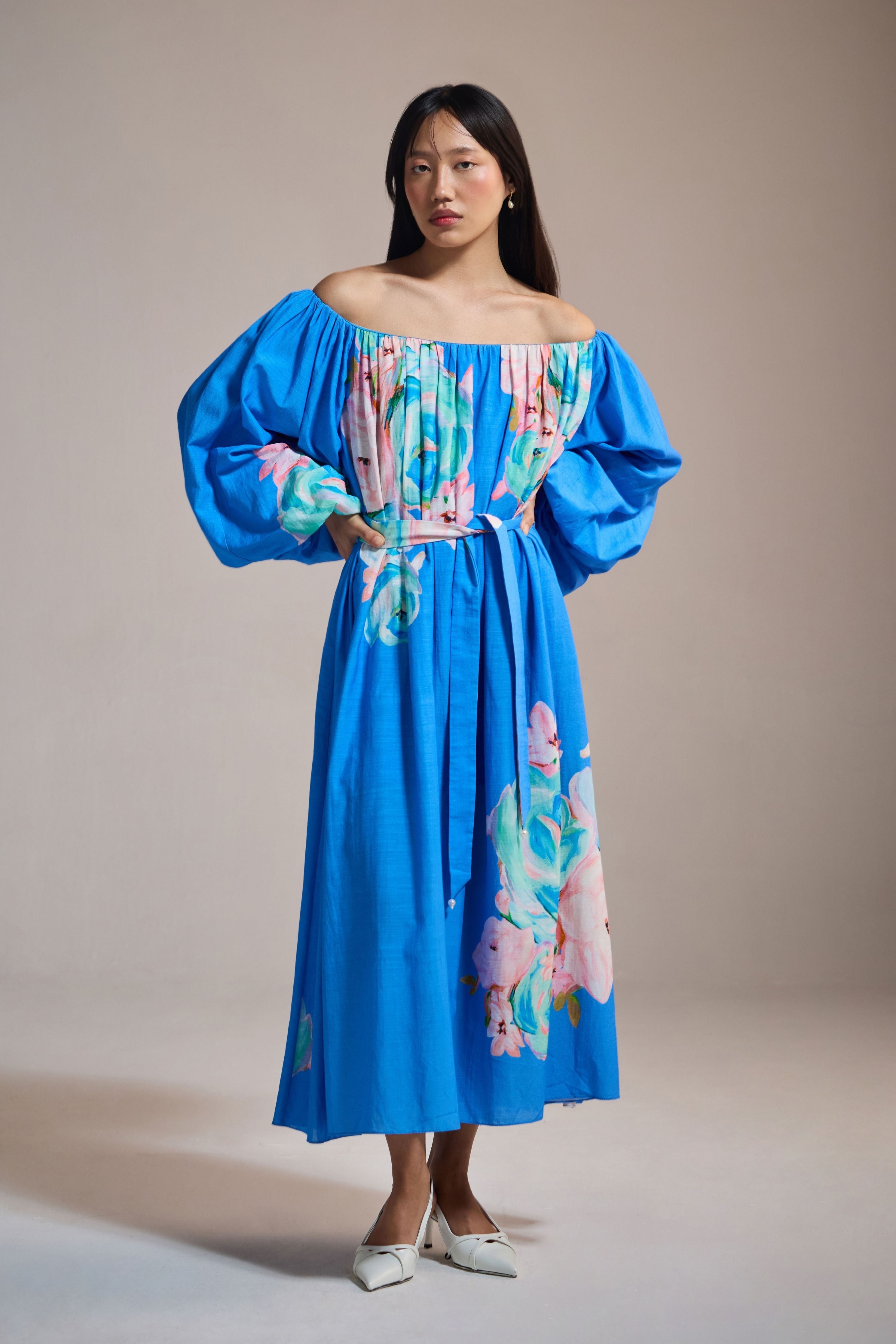 Blue Lotus Bardot Dress