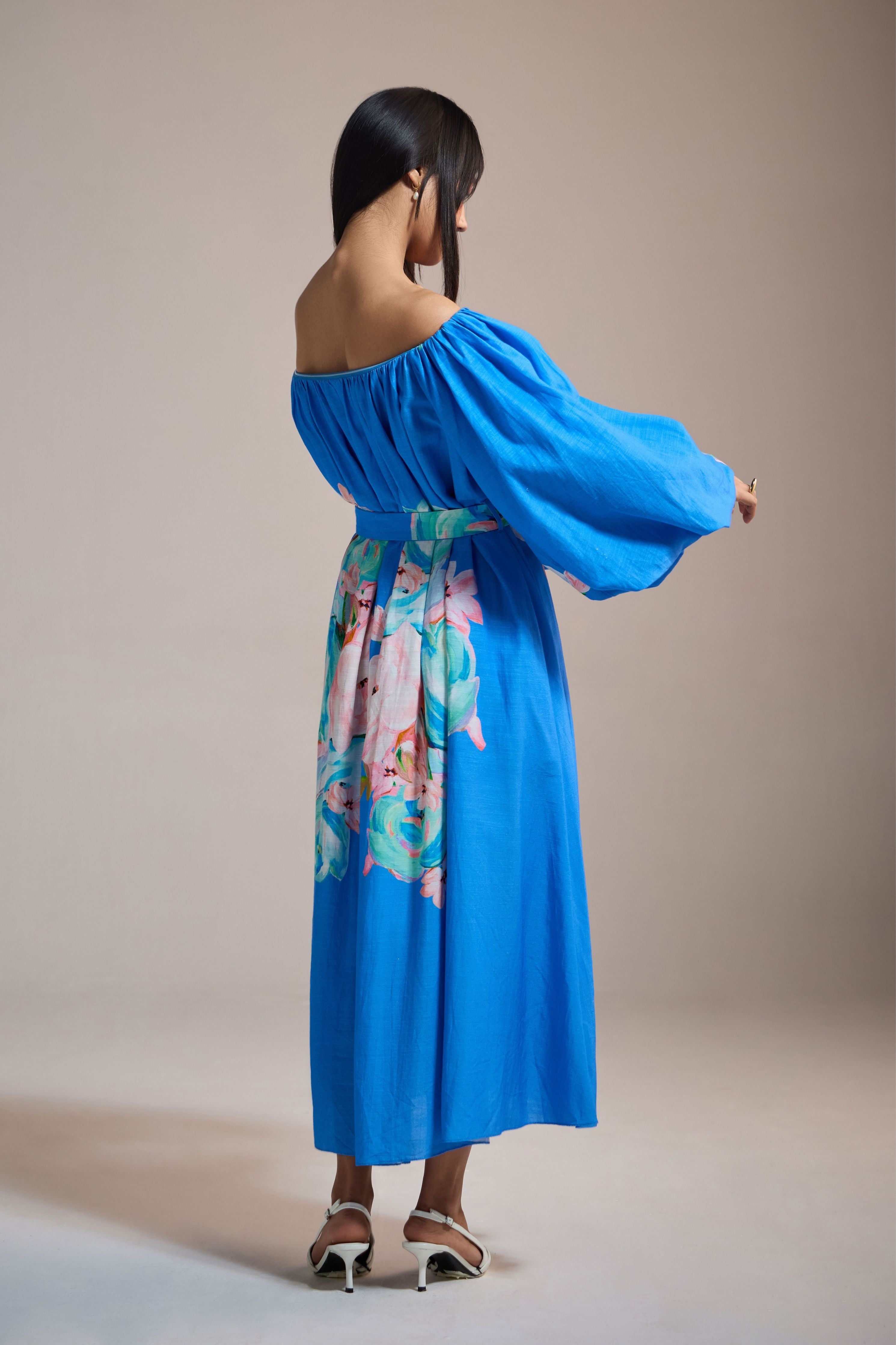 Blue Lotus Bardot Dress