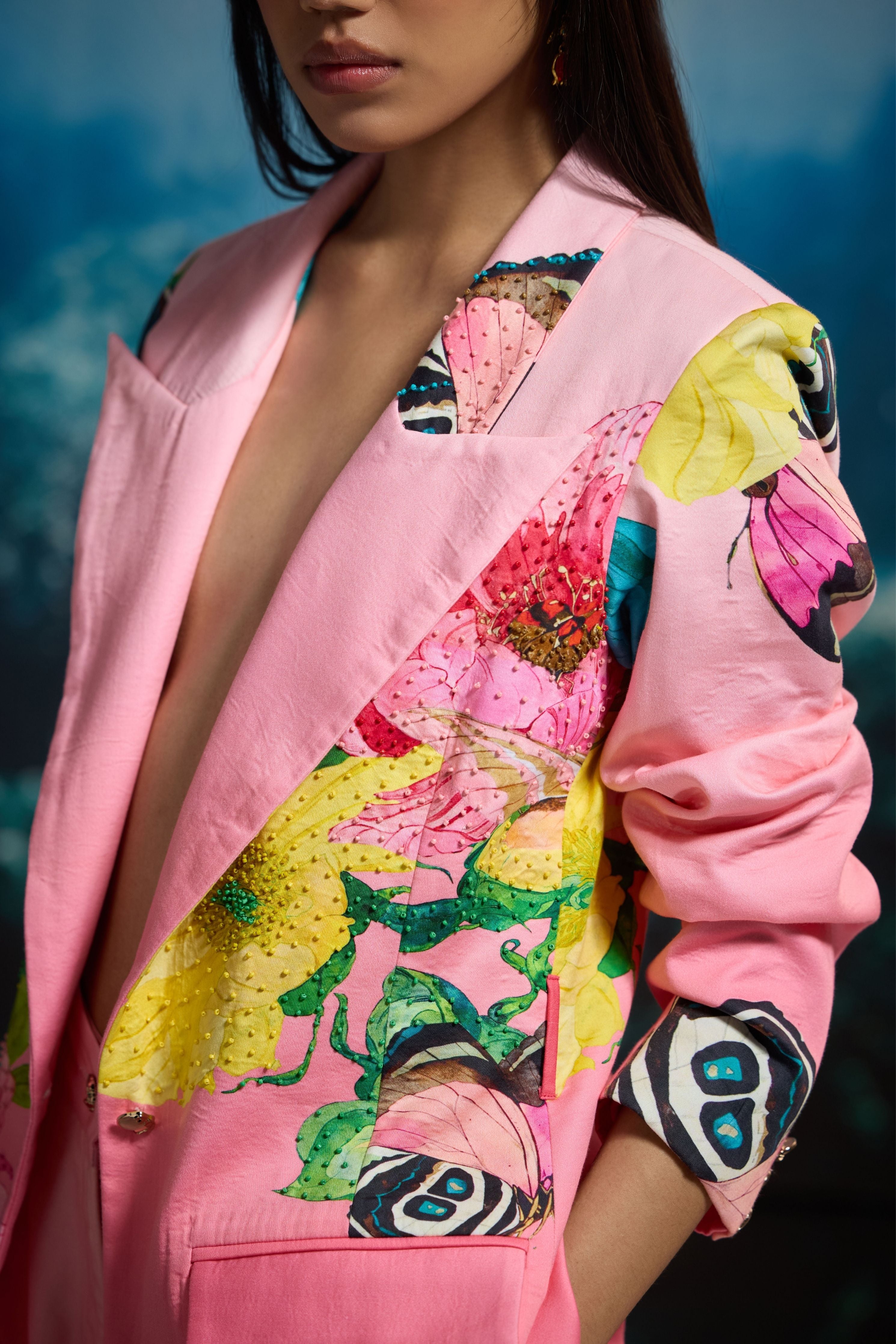 Floral Monarch Blazer