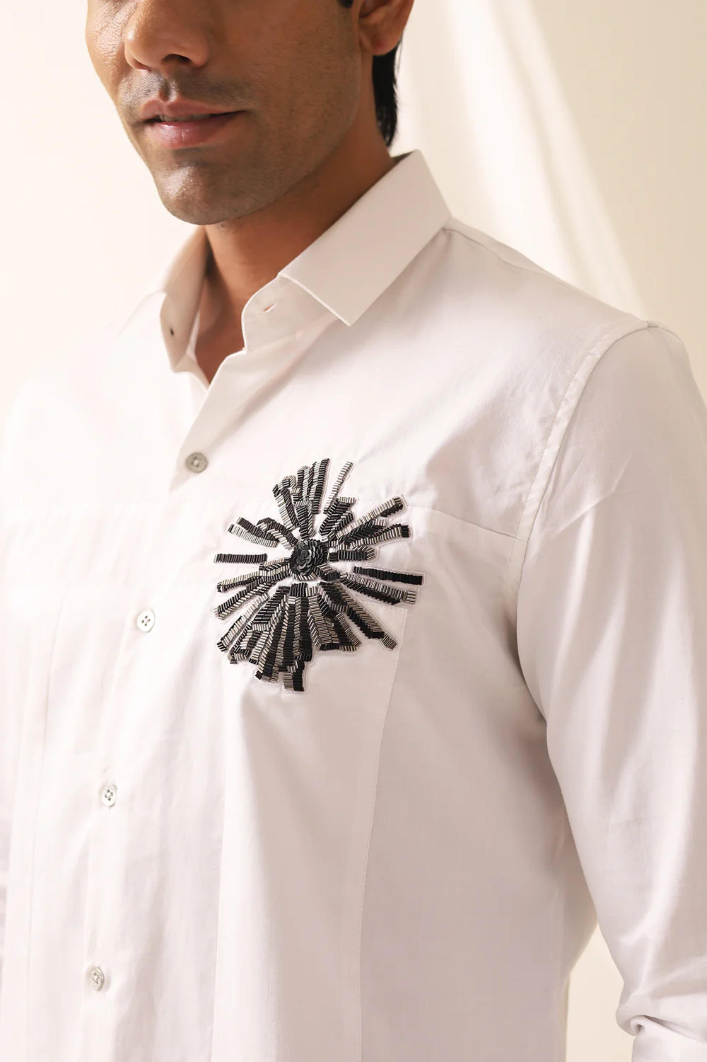 3-D White Boom Shirt