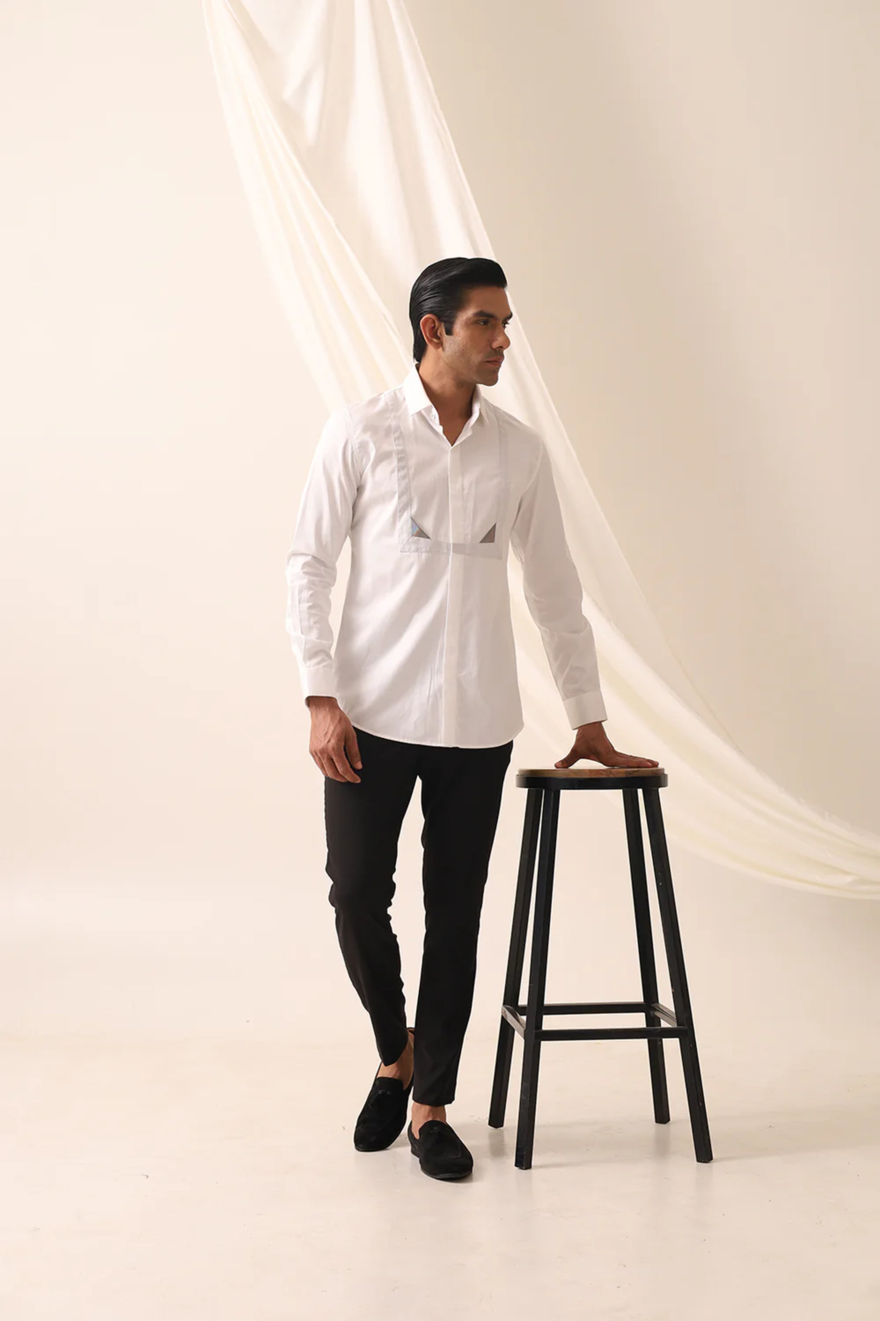 3-D White Boom Shirt