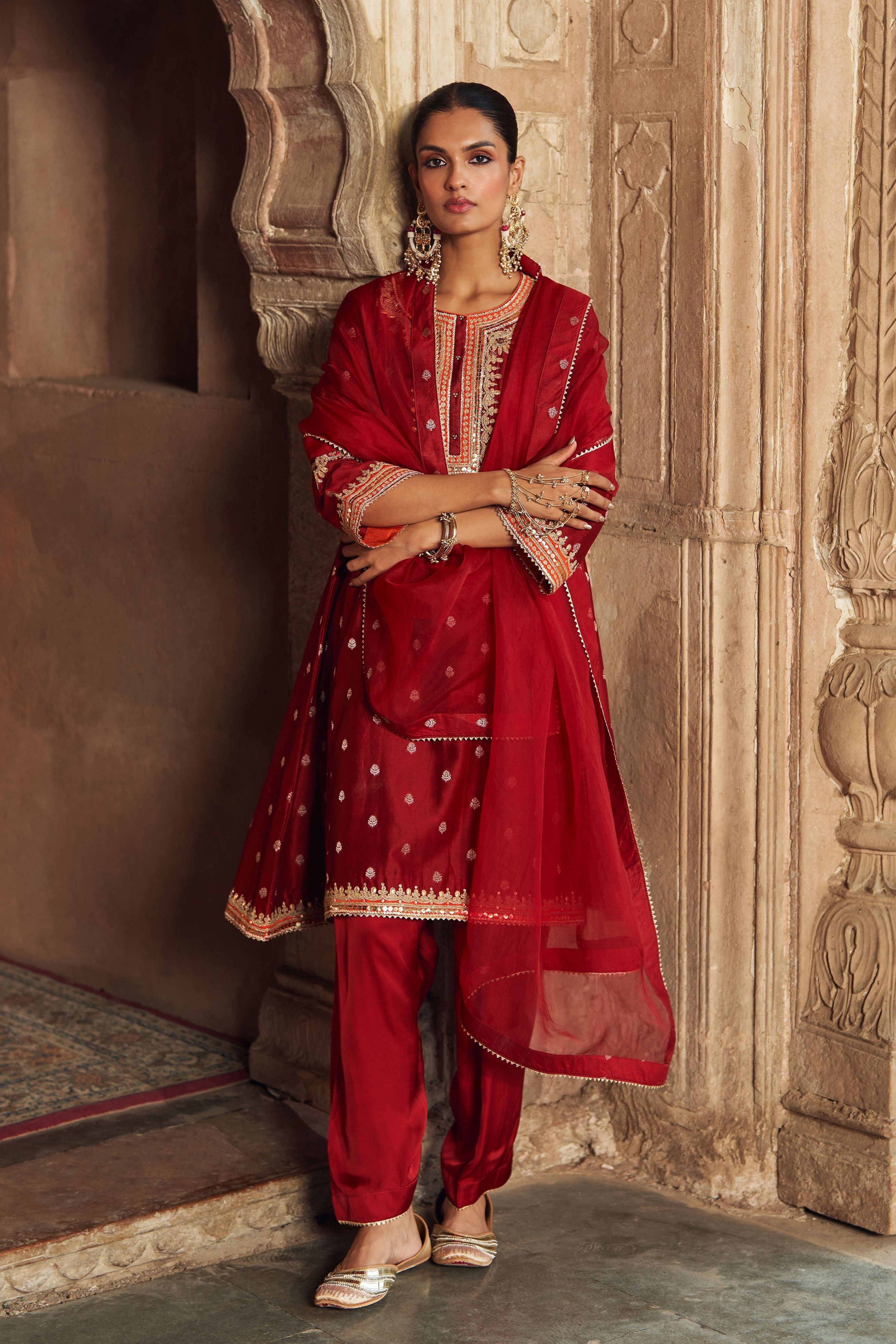 Inaayat Hotpink Chauga With Salwar With Dupatta