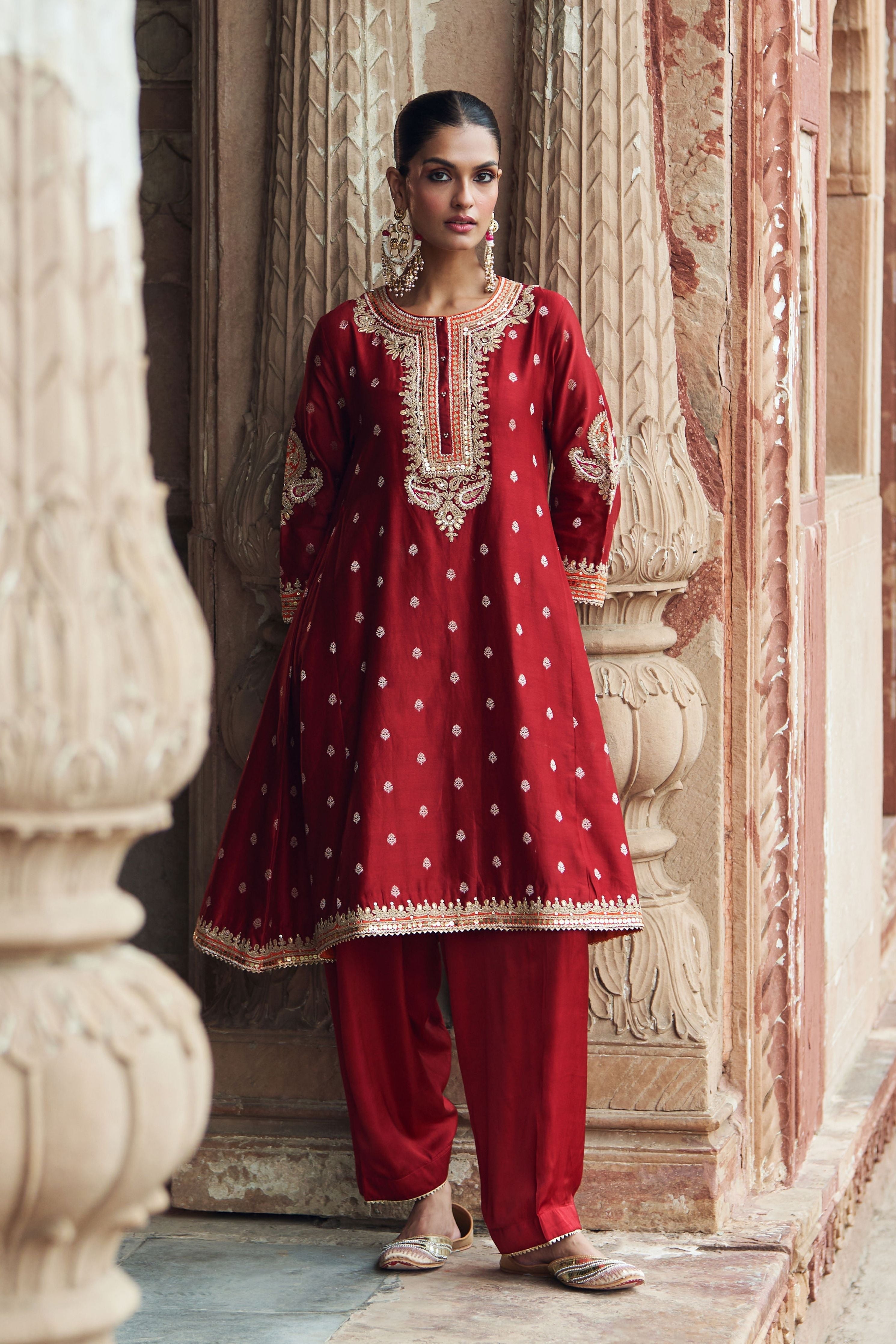 Inaayat Hotpink Chauga With Salwar With Dupatta