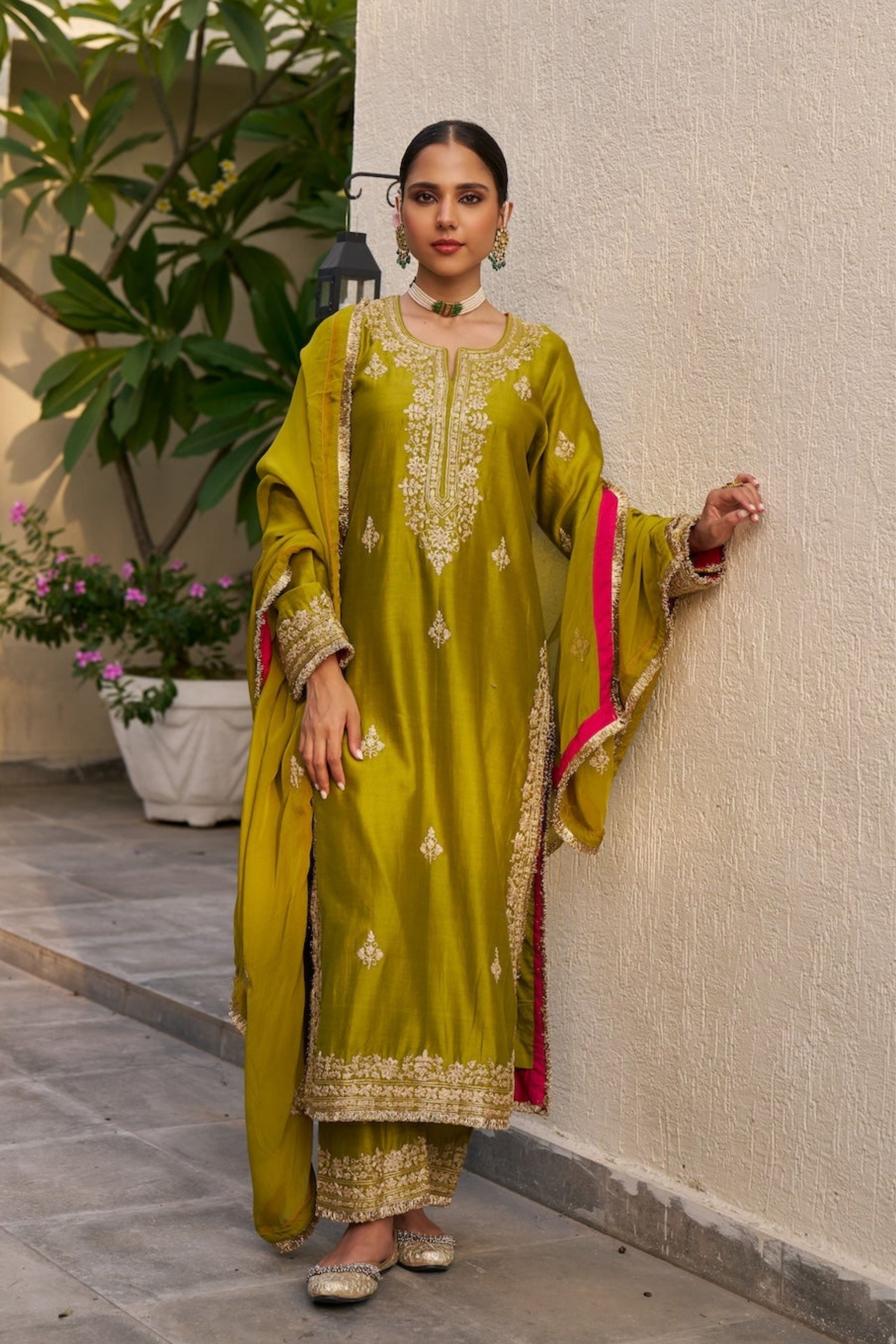 Lime Green Inayat Kurta Set