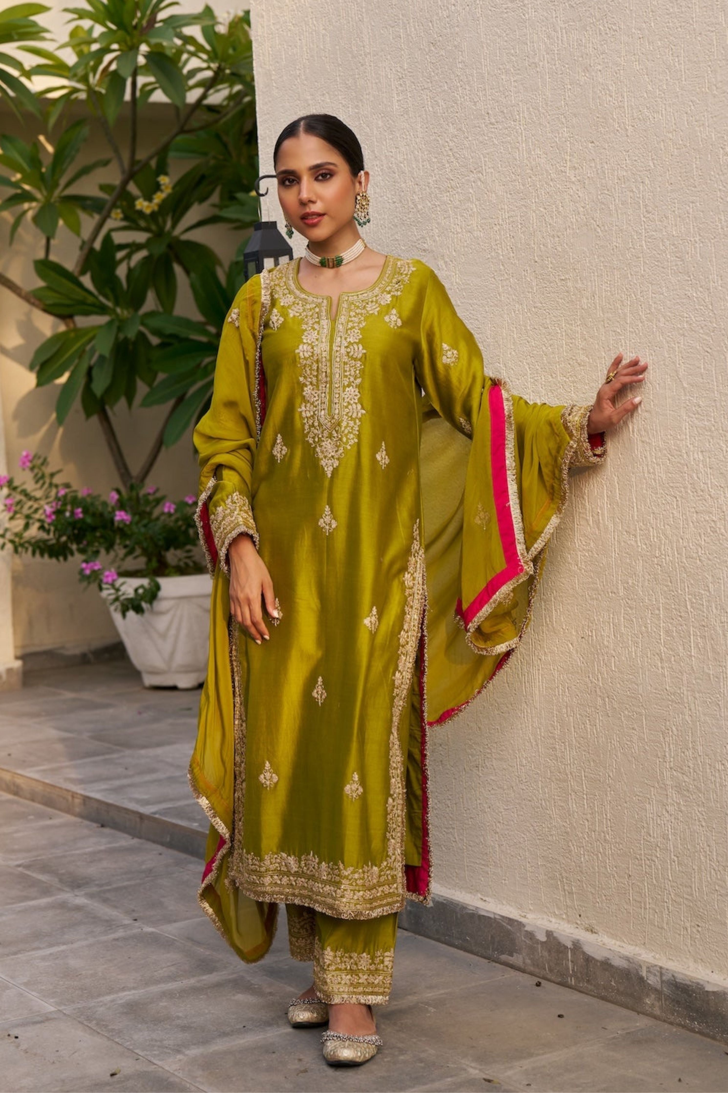 Lime Green Inayat Kurta Set