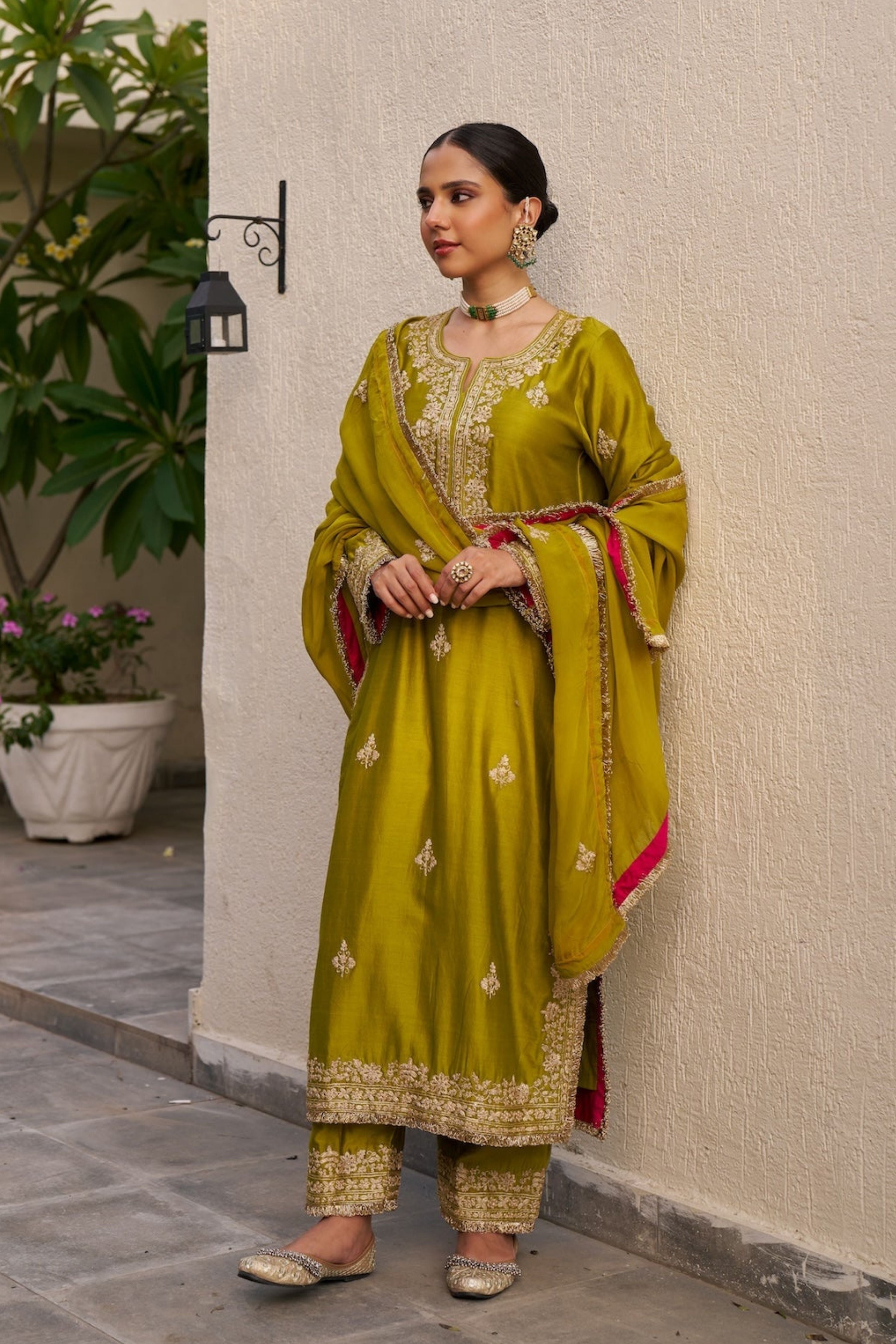 Lime Green Inayat Kurta Set