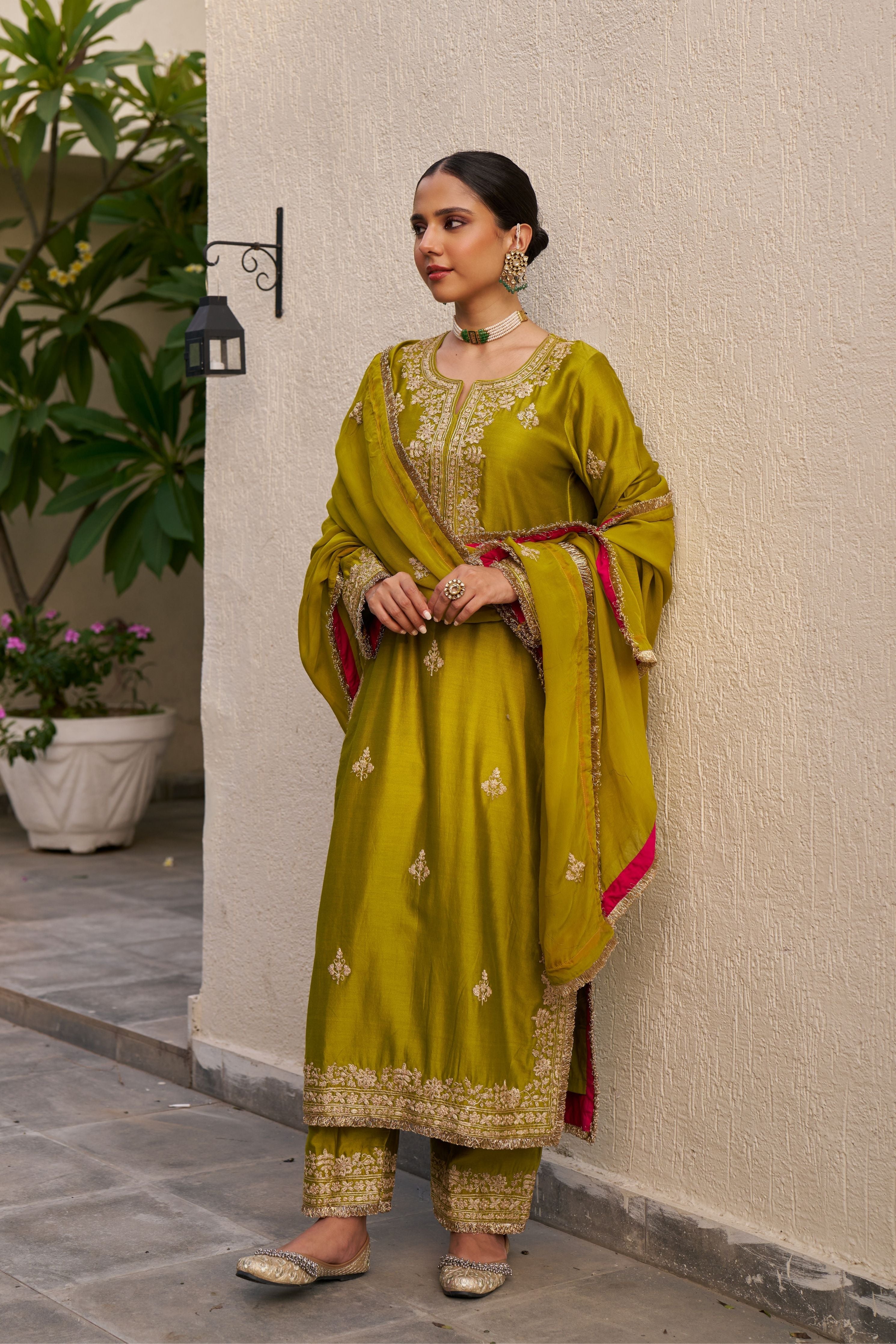 Lime Green Inayat Kurta Set
