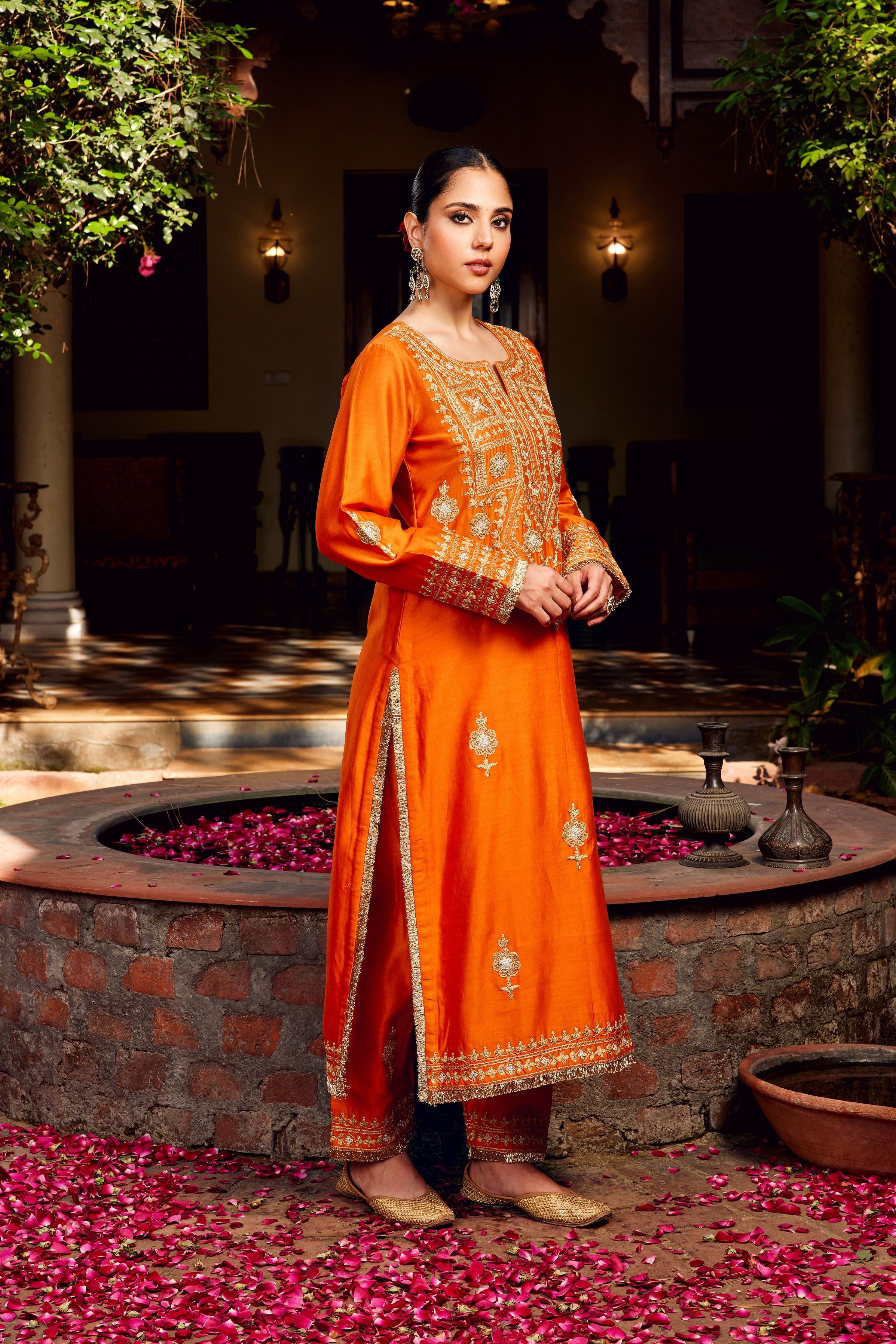 Rust Inayat Kurta Set
