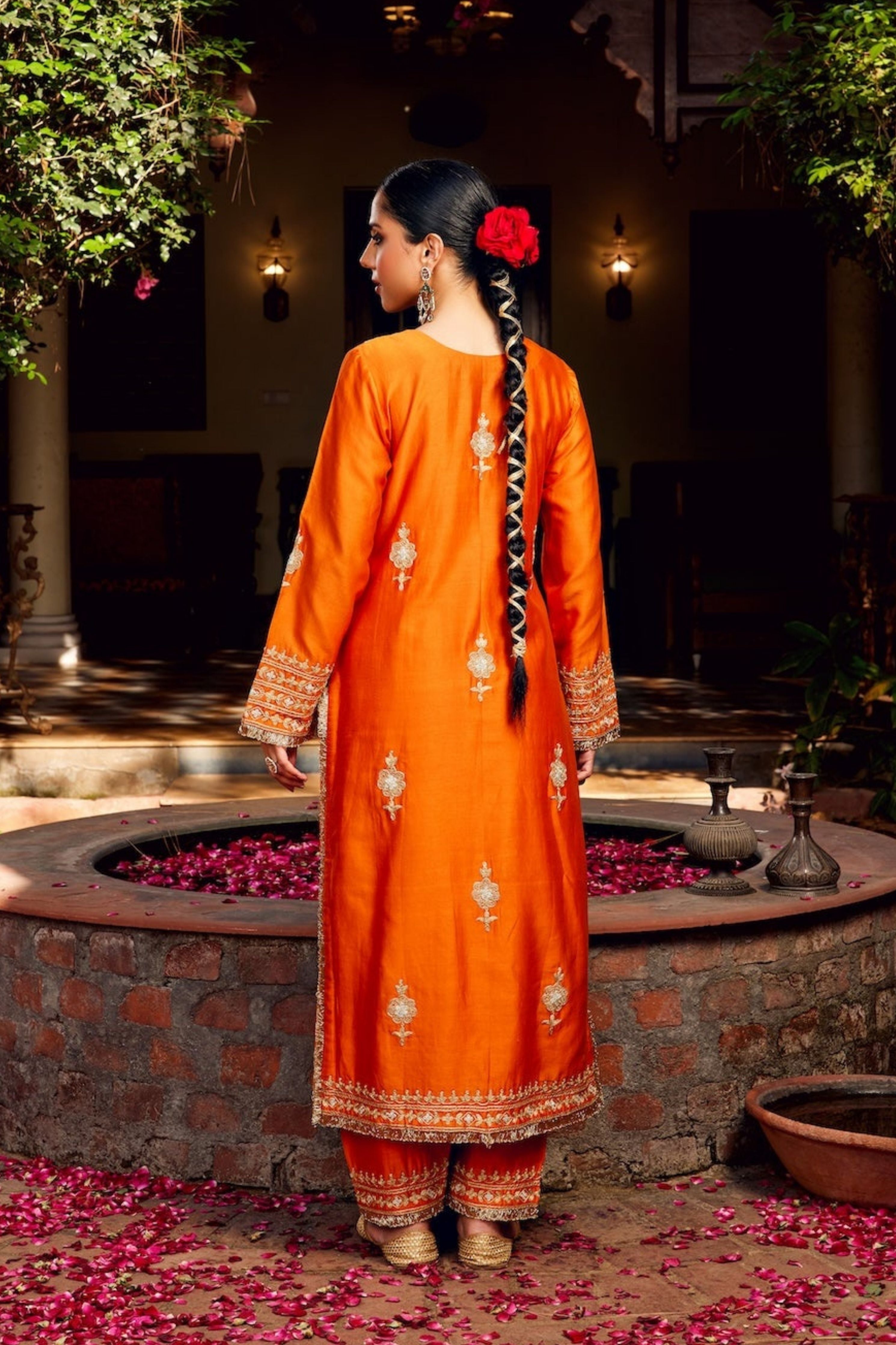 Rust Inayat Kurta Set