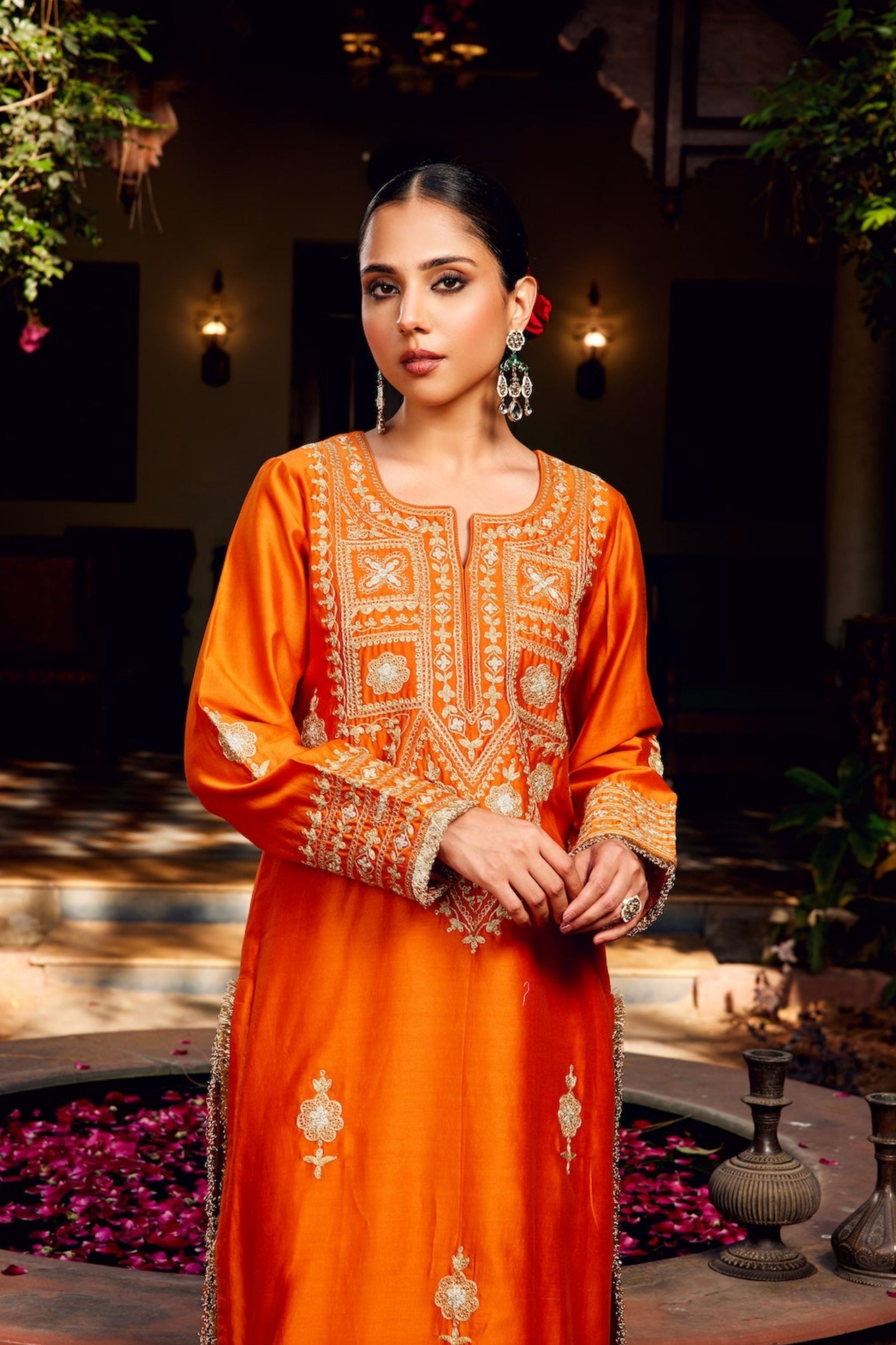 Rust Inayat Kurta Set