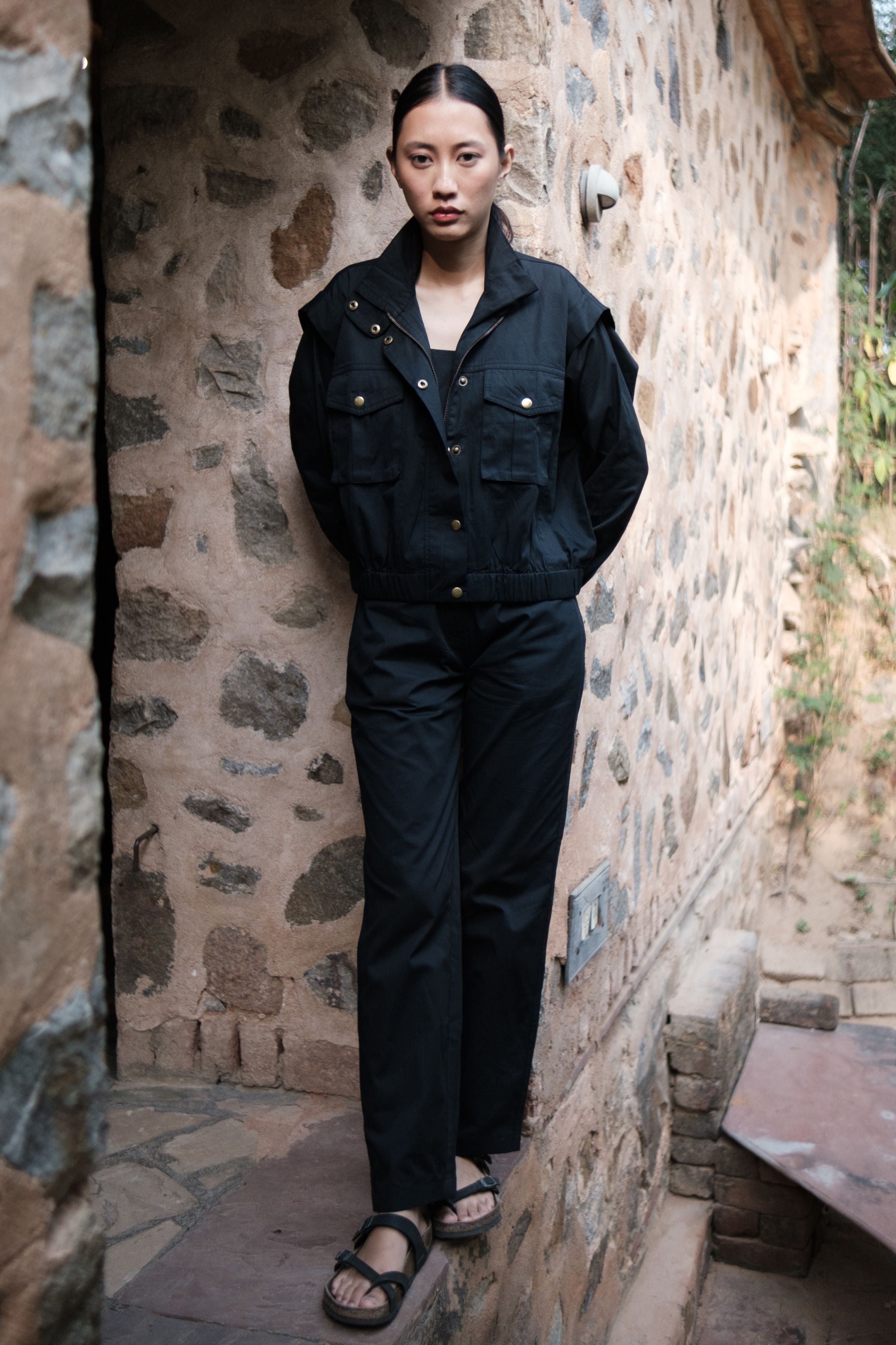 Black Sheldon cropped jacket