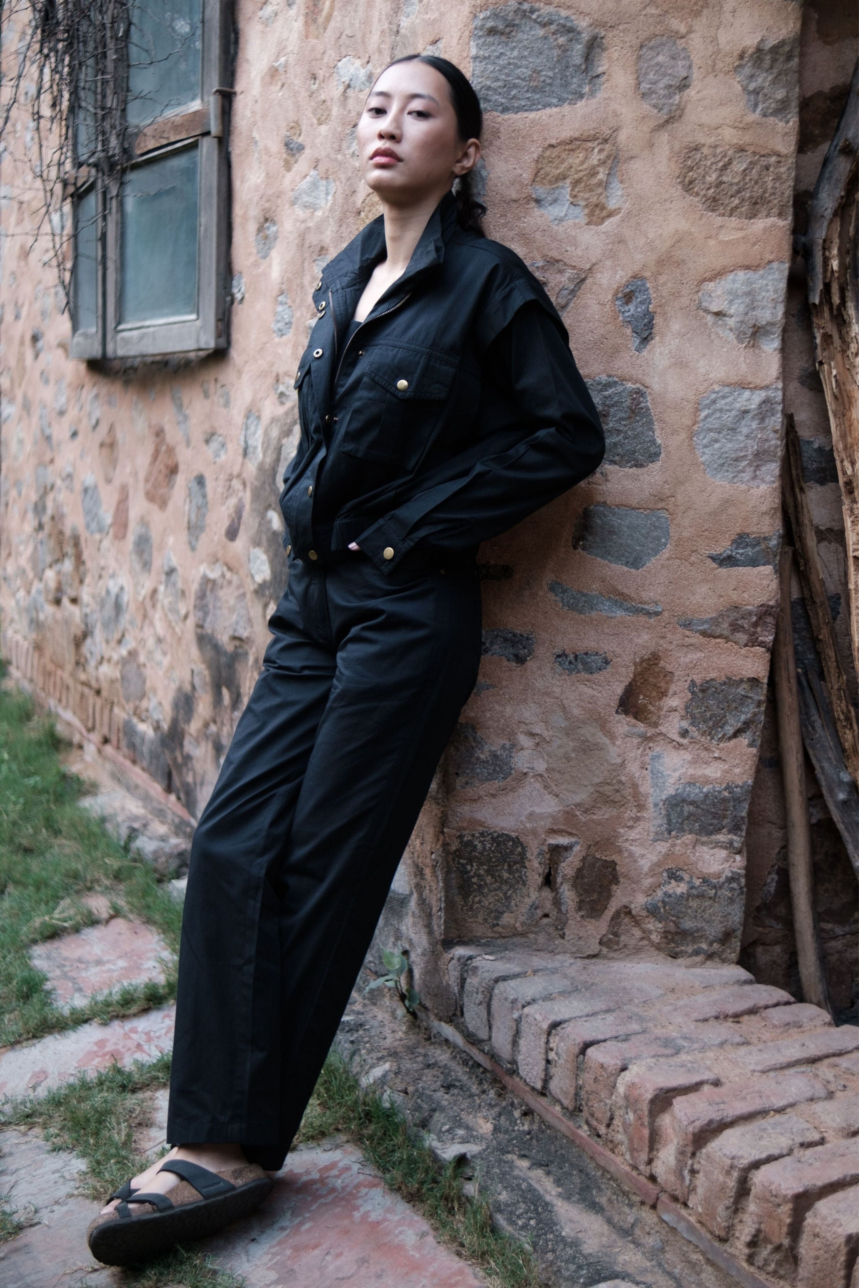 Black Sheldon cropped jacket