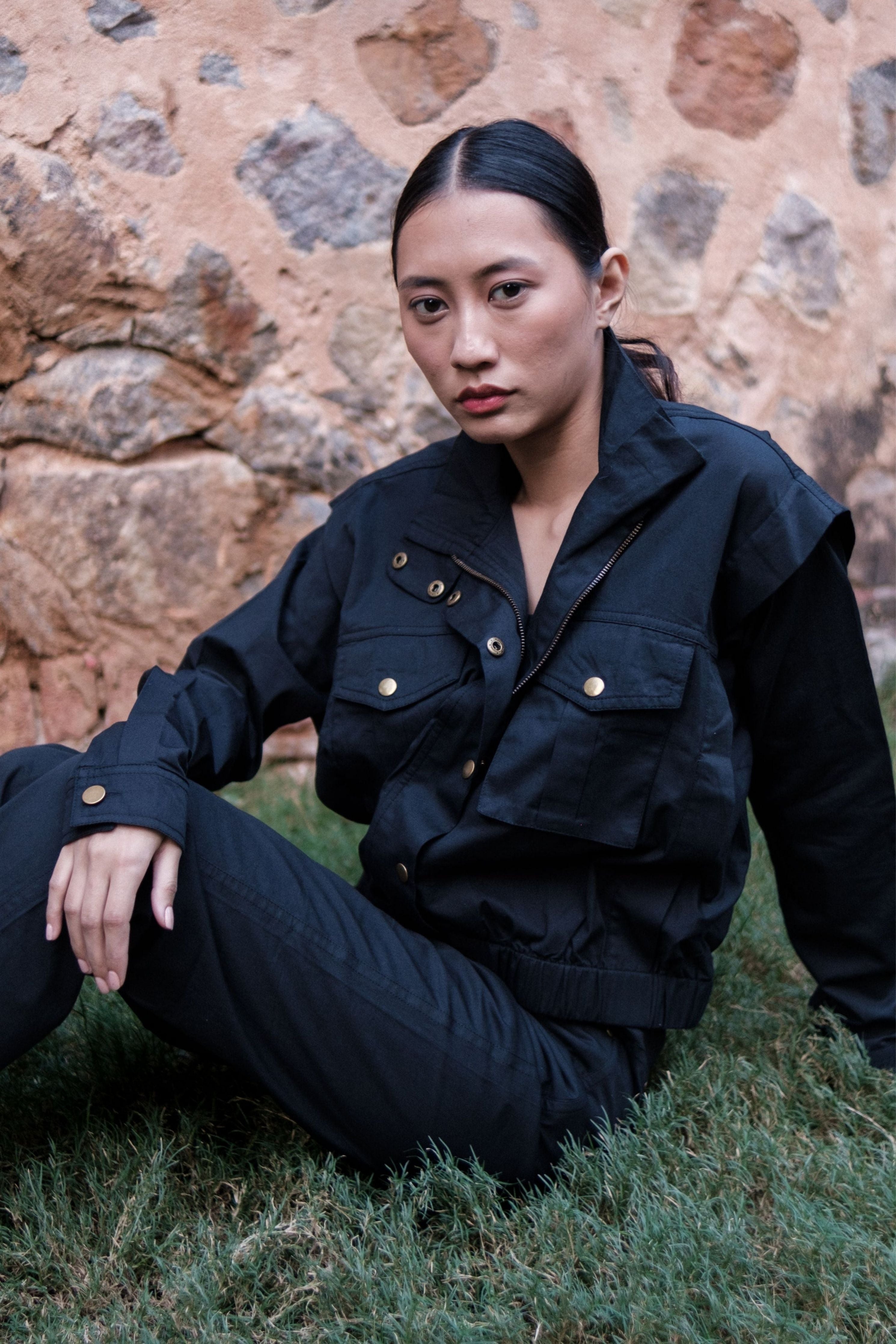 Black Sheldon cropped jacket